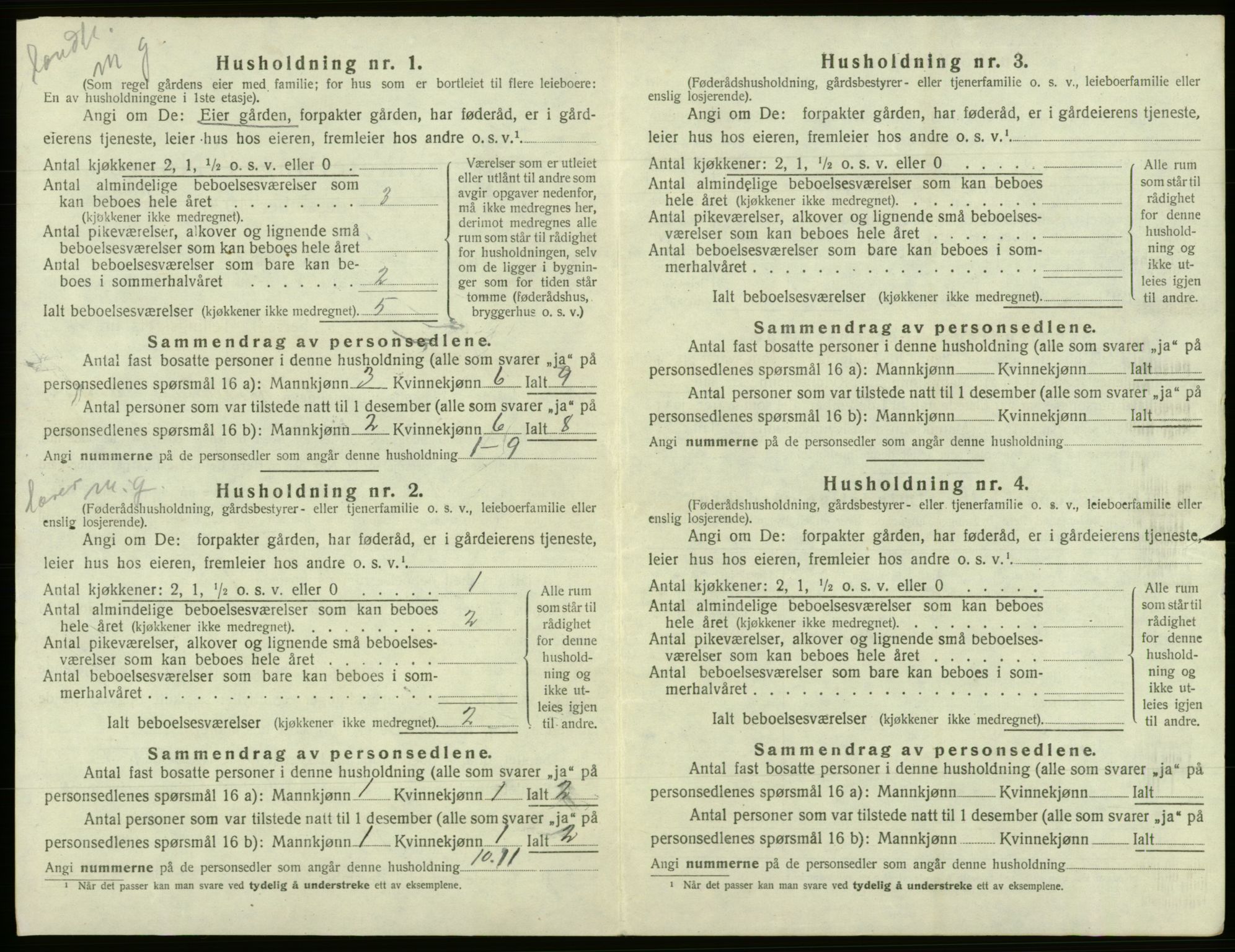 SAB, Folketelling 1920 for 1241 Fusa herred, 1920, s. 138