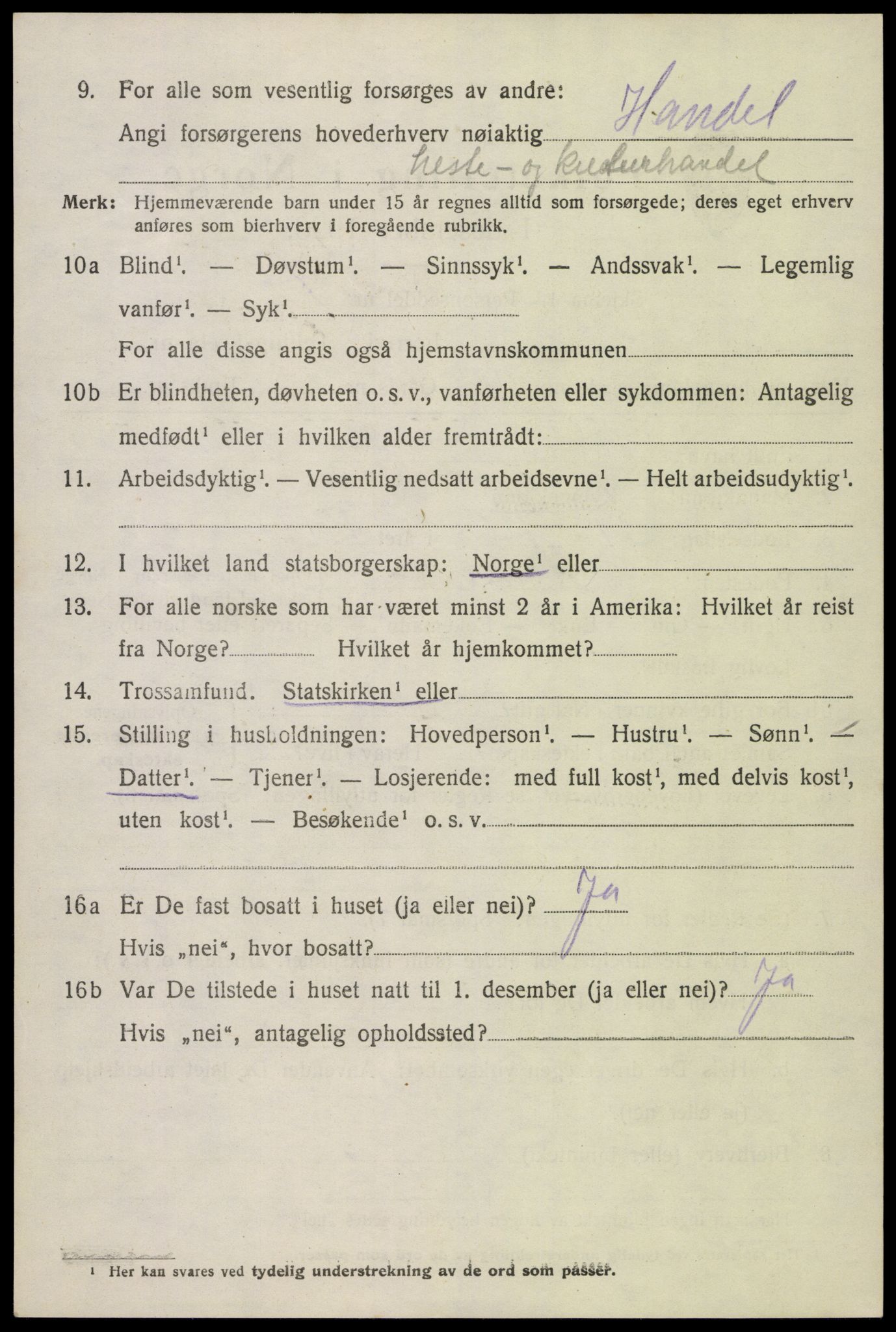 SAK, Folketelling 1920 for 0936 Hornnes herred, 1920, s. 838