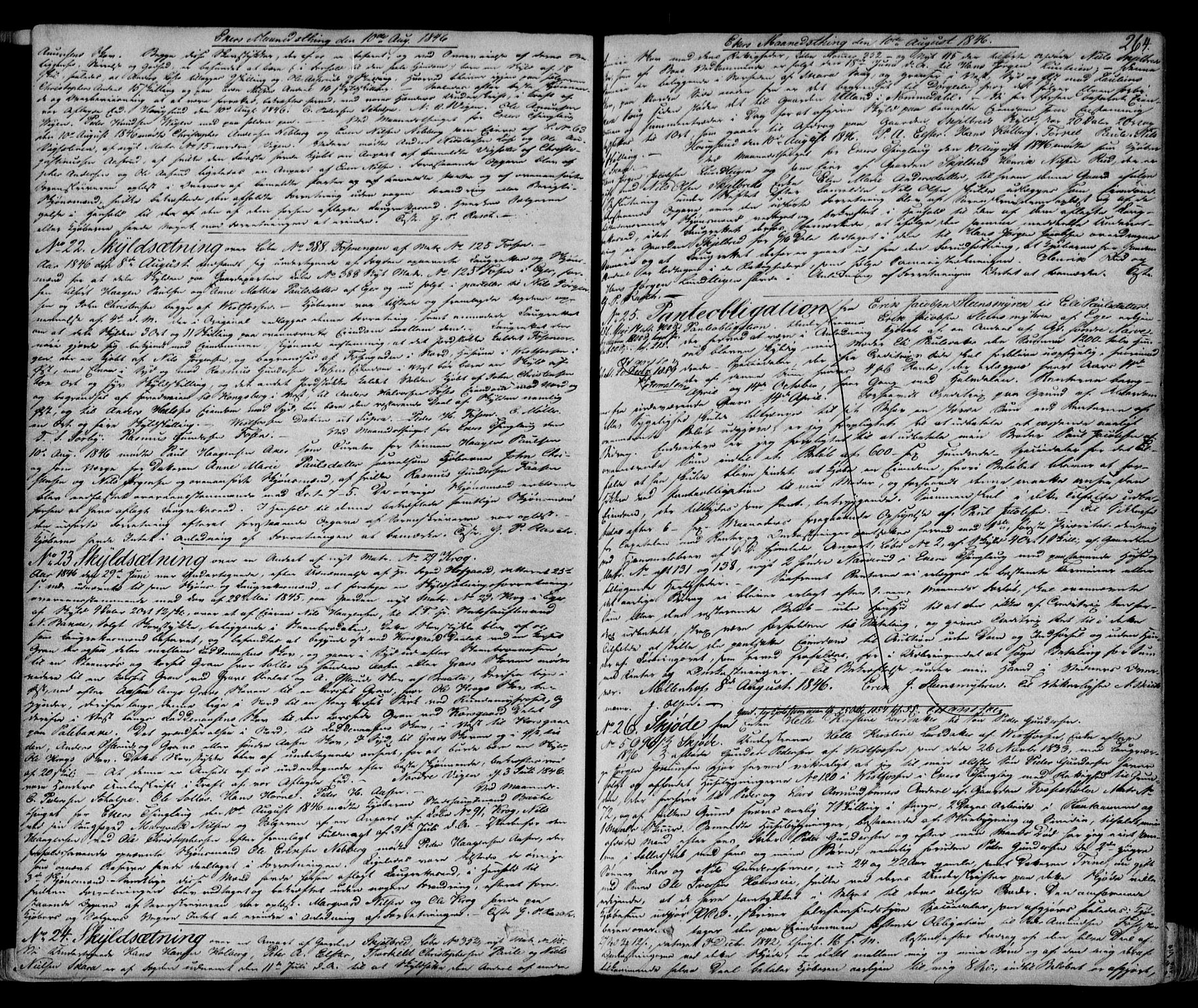 Eiker, Modum og Sigdal sorenskriveri, SAKO/A-123/G/Ga/Gaa/L0012a: Pantebok nr. I 12a, 1844-1848, s. 264