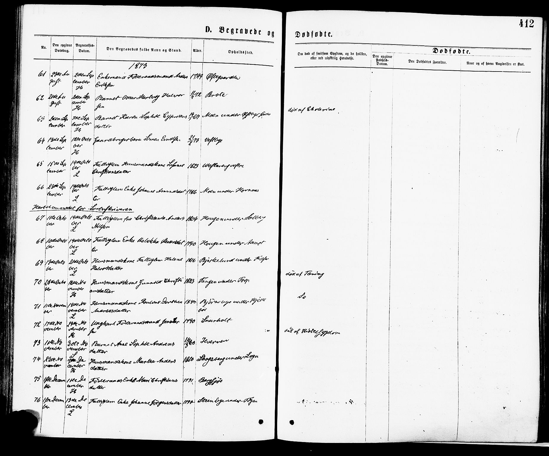 Høland prestekontor Kirkebøker, AV/SAO-A-10346a/F/Fa/L0012.a: Ministerialbok nr. I 12A, 1869-1879, s. 412