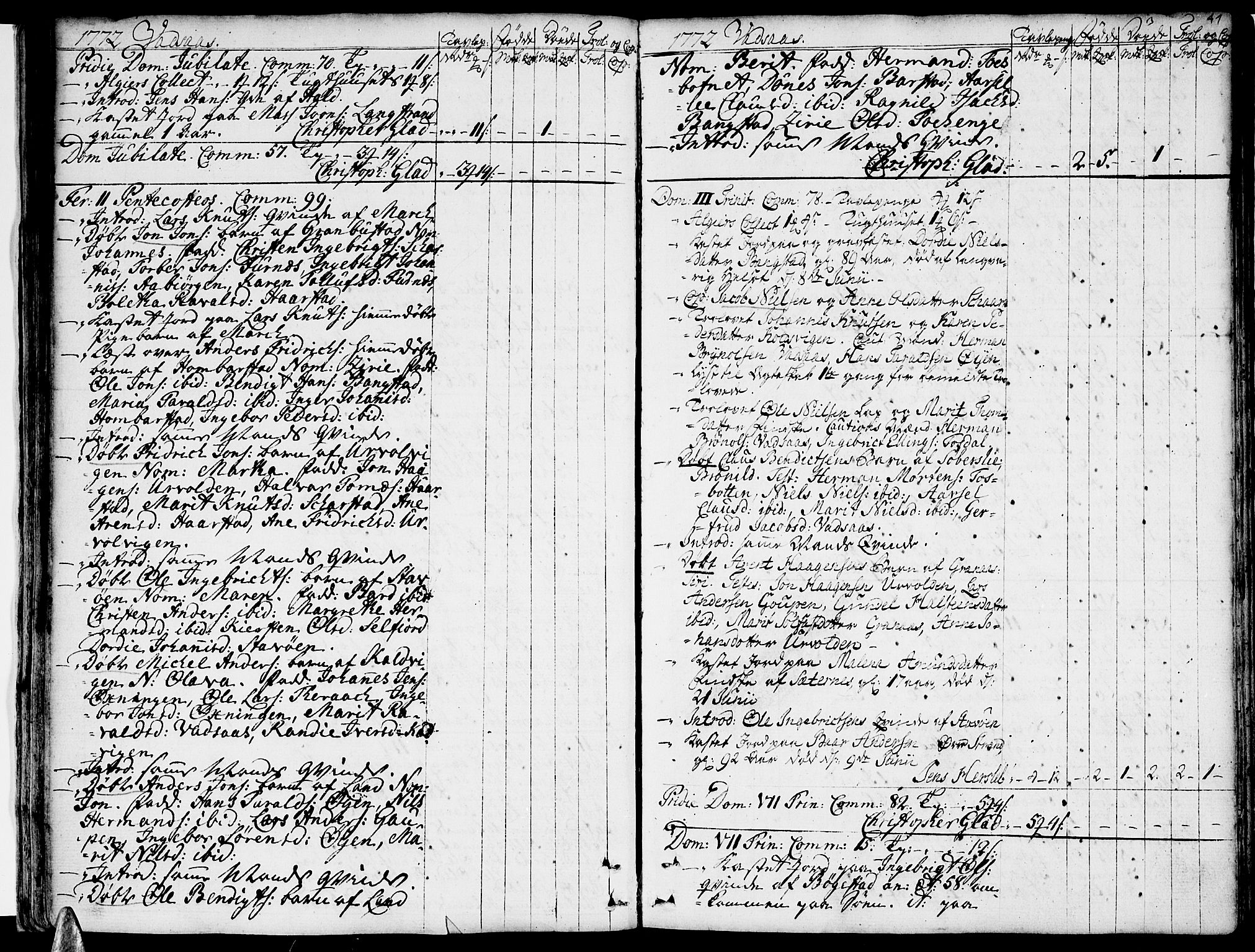 Ministerialprotokoller, klokkerbøker og fødselsregistre - Nordland, SAT/A-1459/810/L0137: Ministerialbok nr. 810A01, 1752-1817, s. 41