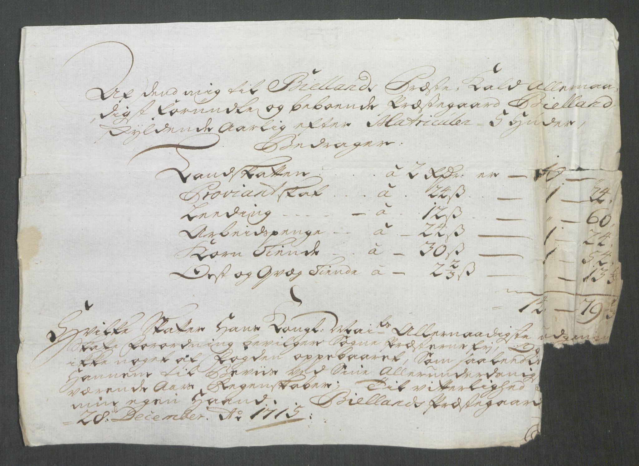 Rentekammeret inntil 1814, Reviderte regnskaper, Fogderegnskap, AV/RA-EA-4092/R43/L2559: Fogderegnskap Lista og Mandal, 1715, s. 190