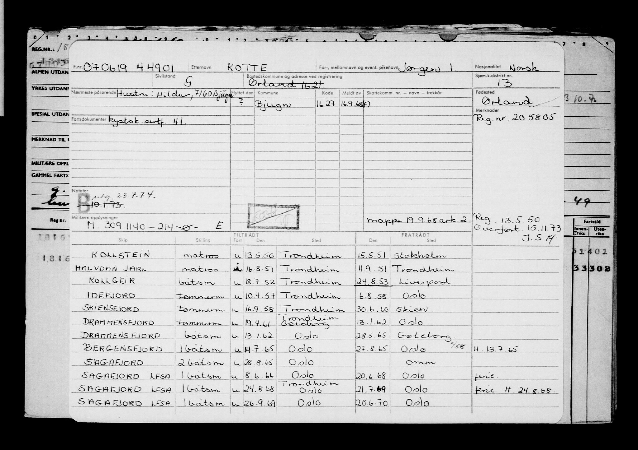 Direktoratet for sjømenn, AV/RA-S-3545/G/Gb/L0169: Hovedkort, 1919, s. 399