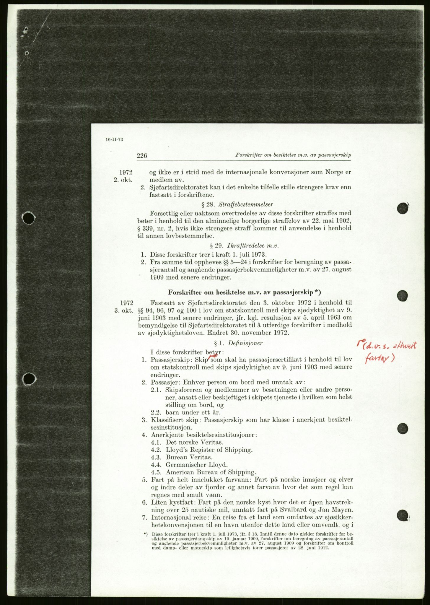 Sjøfartsdirektoratet med forløpere, generelt arkiv, AV/RA-S-1407/D/Du/Duc/L0642/0001: Skipskontrollen - Forskrifter / Forskrift om utleiebåter (2 mapper), 1978-1987, s. 207