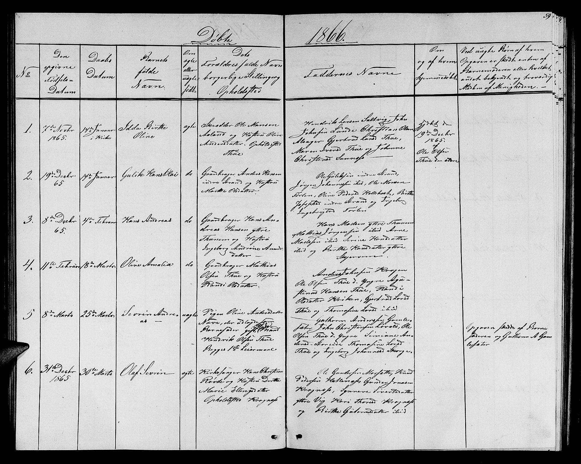 Ministerialprotokoller, klokkerbøker og fødselsregistre - Møre og Romsdal, SAT/A-1454/501/L0015: Klokkerbok nr. 501C01, 1854-1867, s. 59