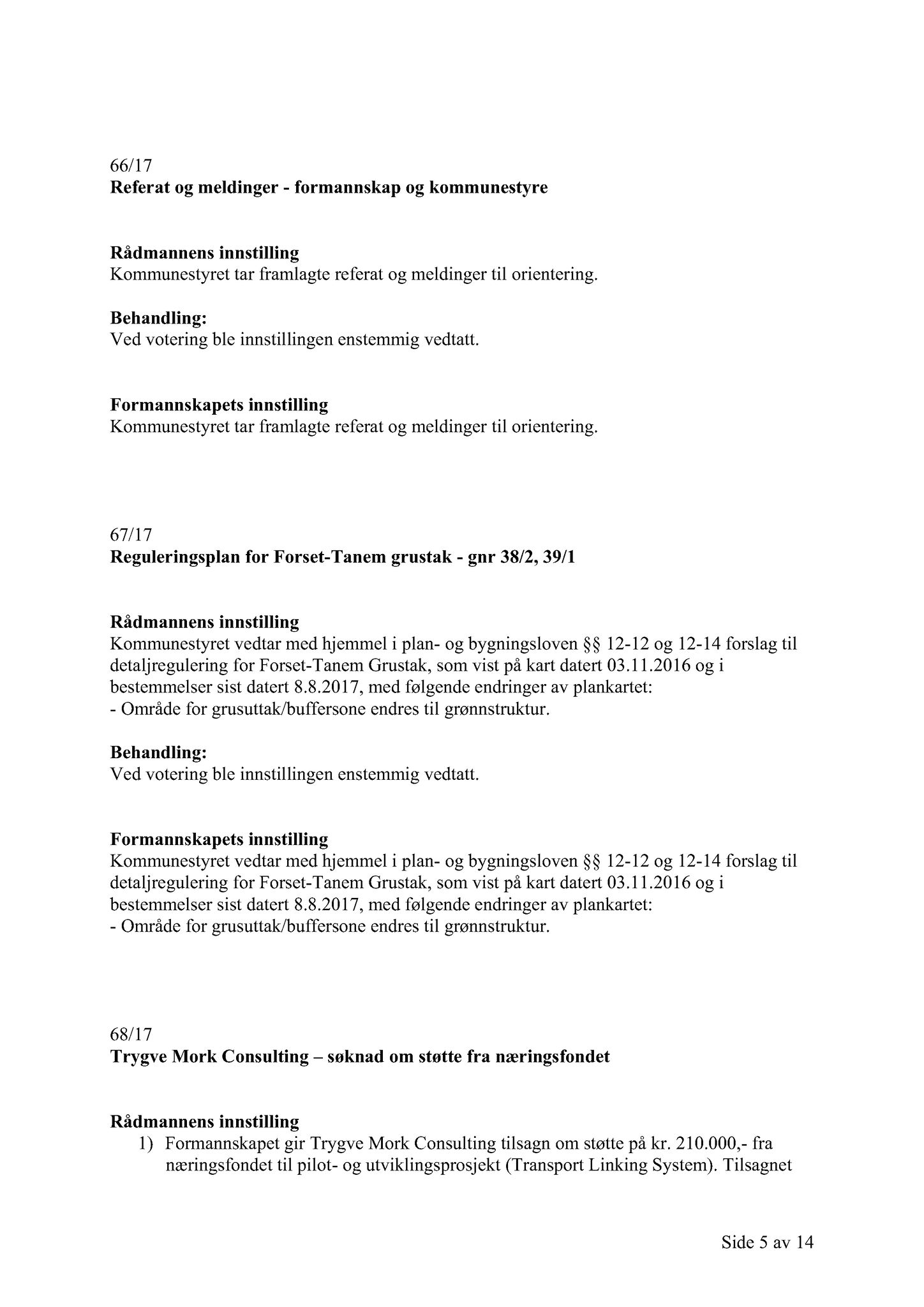 Klæbu Kommune, TRKO/KK/02-FS/L010: Formannsskapet - Møtedokumenter, 2017, s. 2346