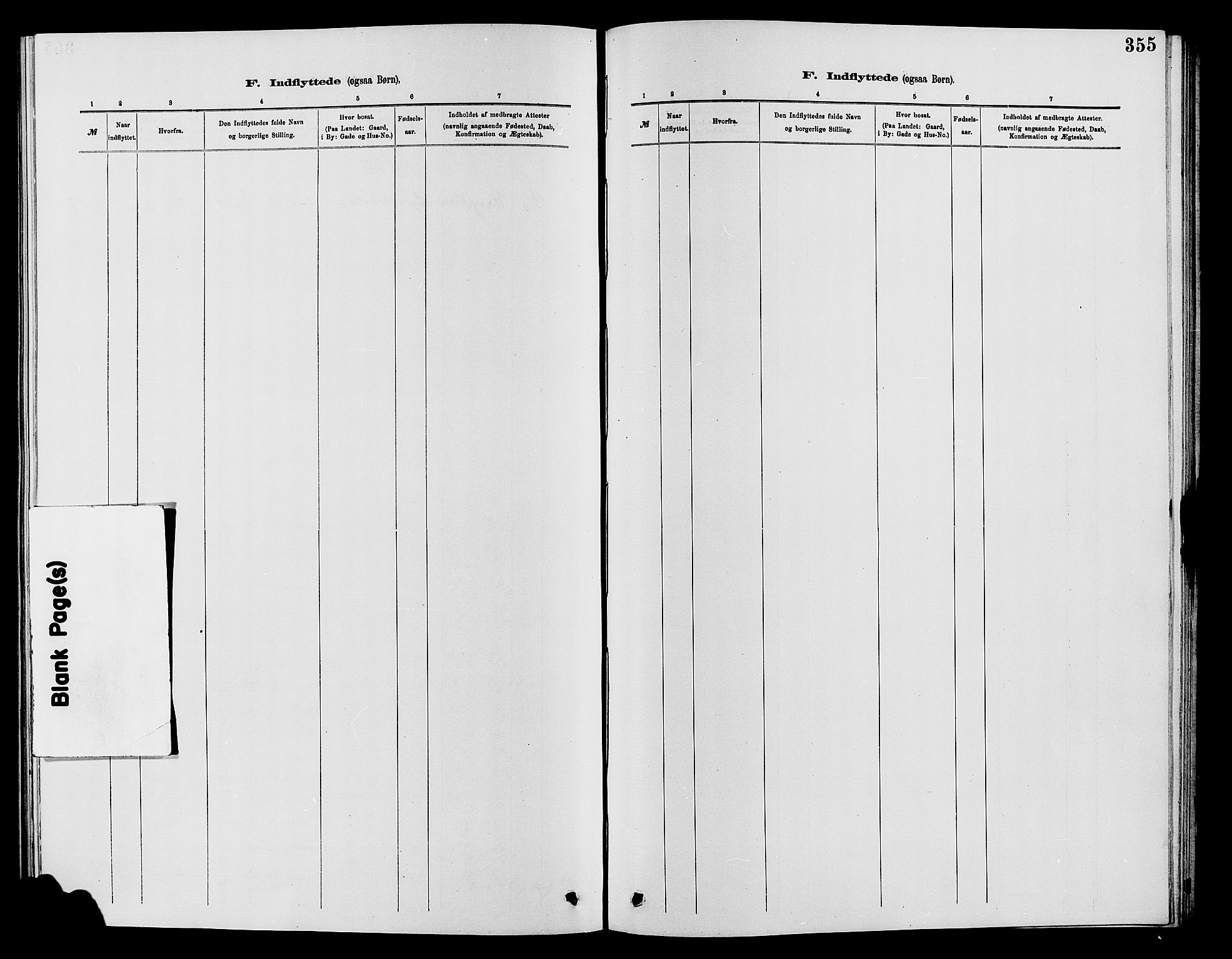 Vardal prestekontor, SAH/PREST-100/H/Ha/Hab/L0007: Klokkerbok nr. 7 /2, 1881-1895, s. 355