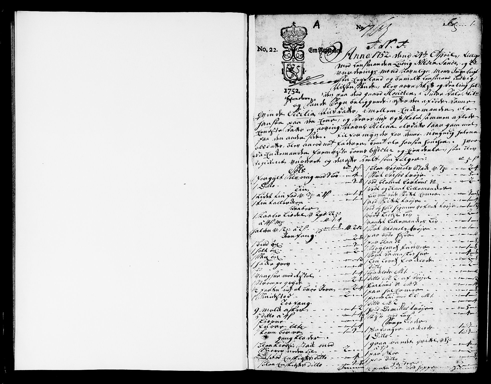 Sunnfjord tingrett, AV/SAB-A-3201/1/H/Ha/Hab/L0006: Skifteprotokoll, 1752-1767, s. 0b-1a