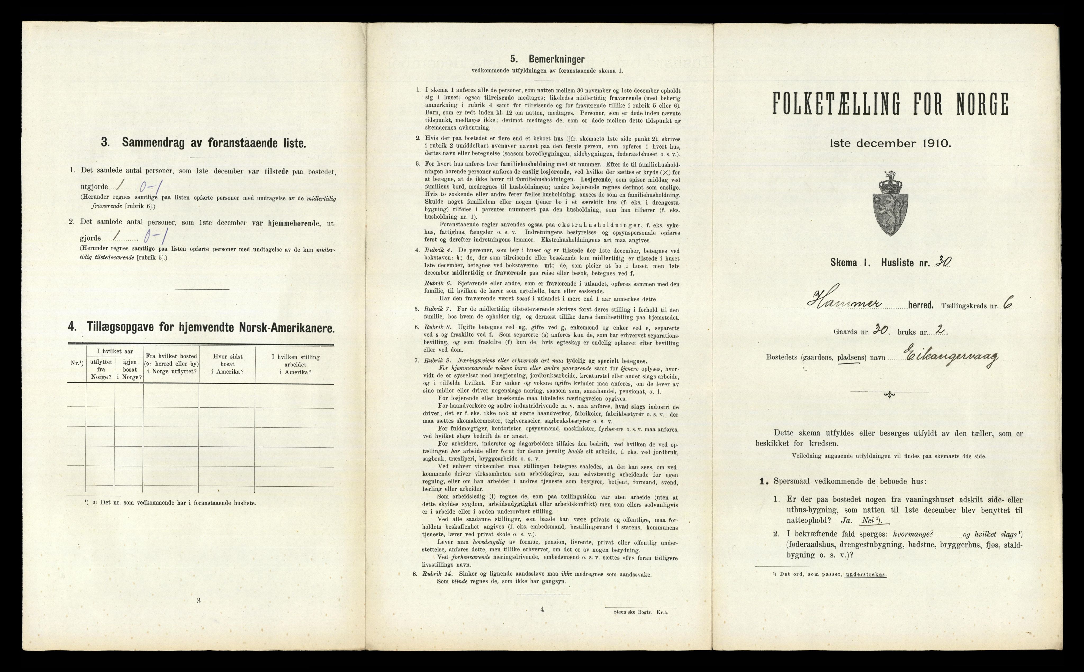 RA, Folketelling 1910 for 1254 Hamre herred, 1910, s. 400