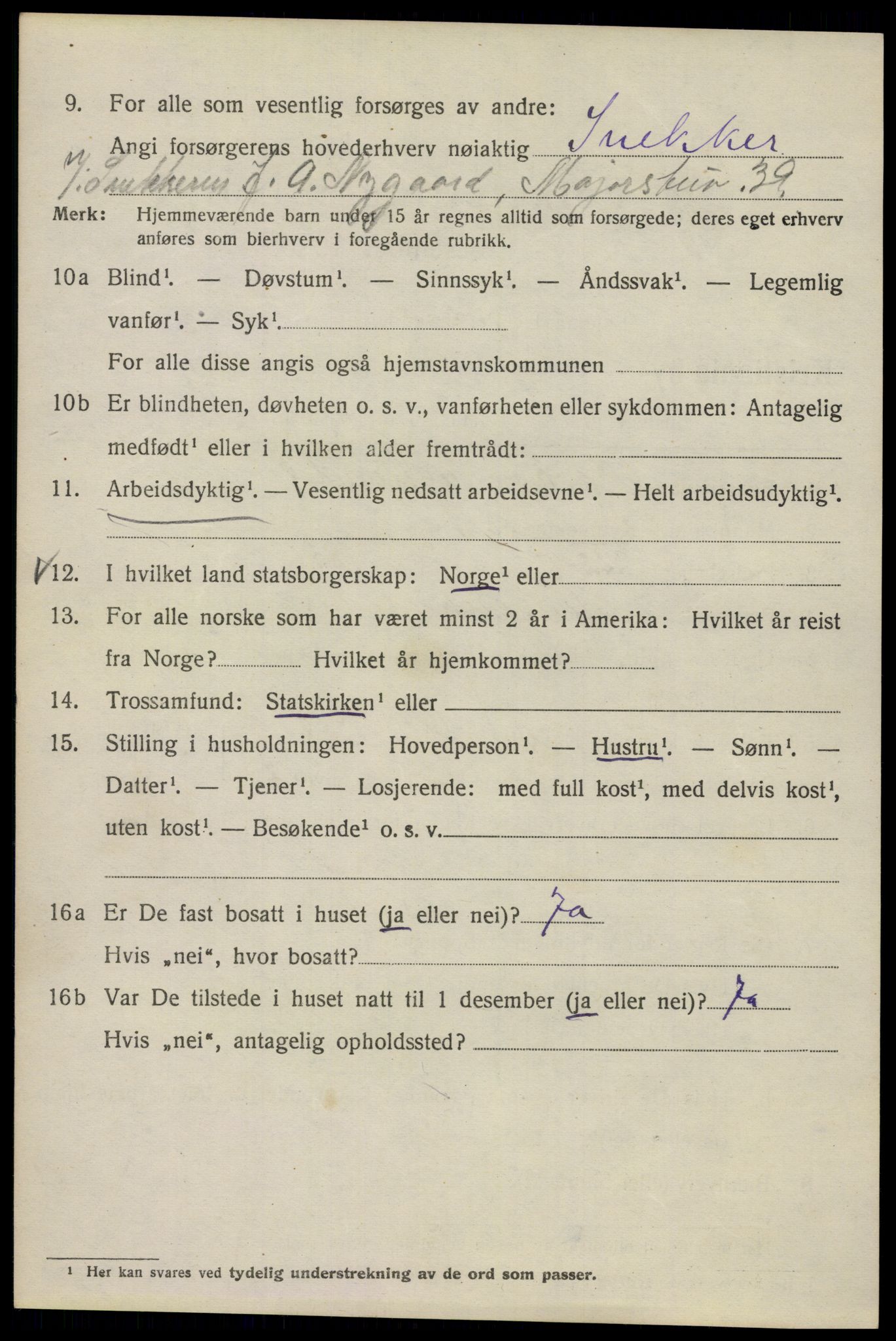 SAO, Folketelling 1920 for 0301 Kristiania kjøpstad, 1920, s. 154362