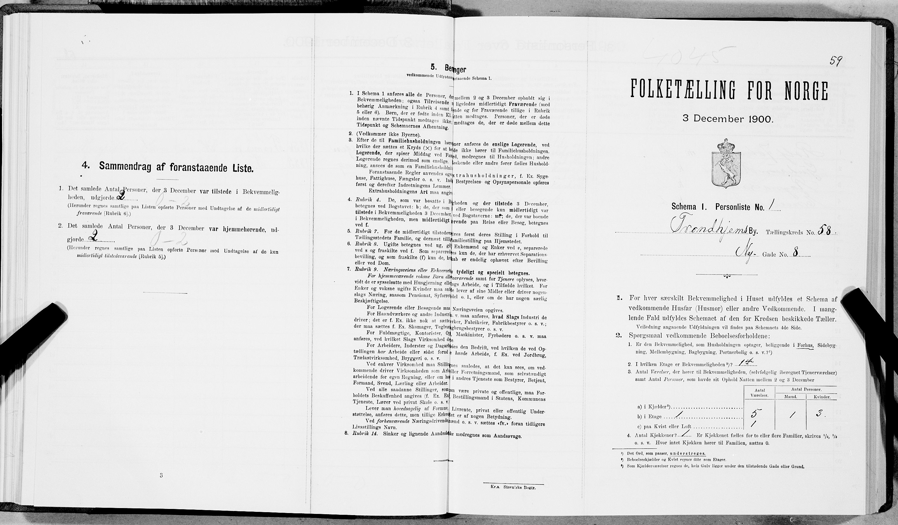 SAT, Folketelling 1900 for 1601 Trondheim kjøpstad, 1900, s. 9953