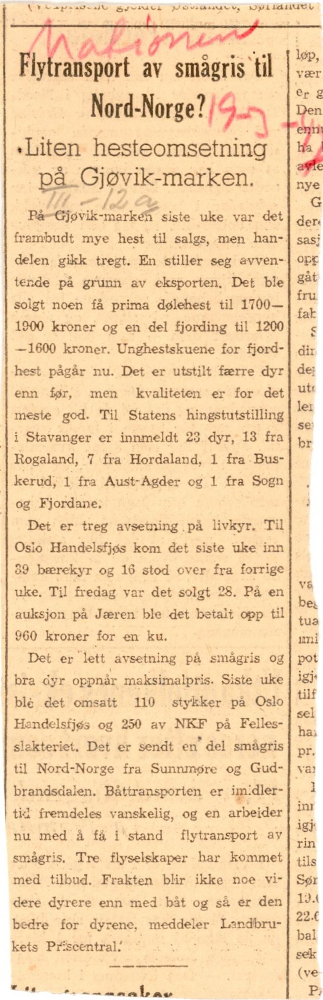 Finnmarkskontorets presse- og opplysningsarkiv , FMFB/A-1198/E/L0005/0012: 3. Gjenreinisng / Husdyrhold