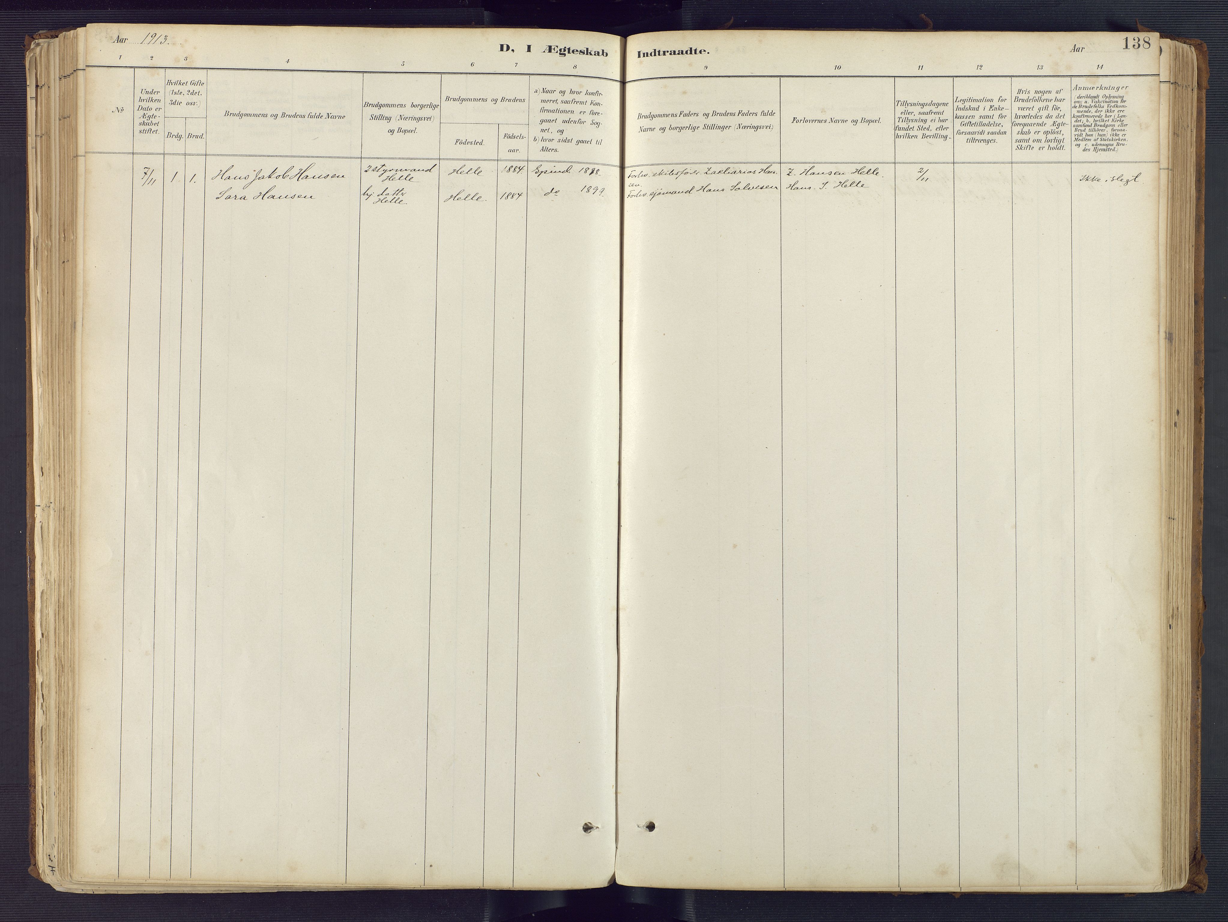 Sirdal sokneprestkontor, SAK/1111-0036/F/Fa/Fab/L0004: Ministerialbok nr. A 4, 1887-1919, s. 138