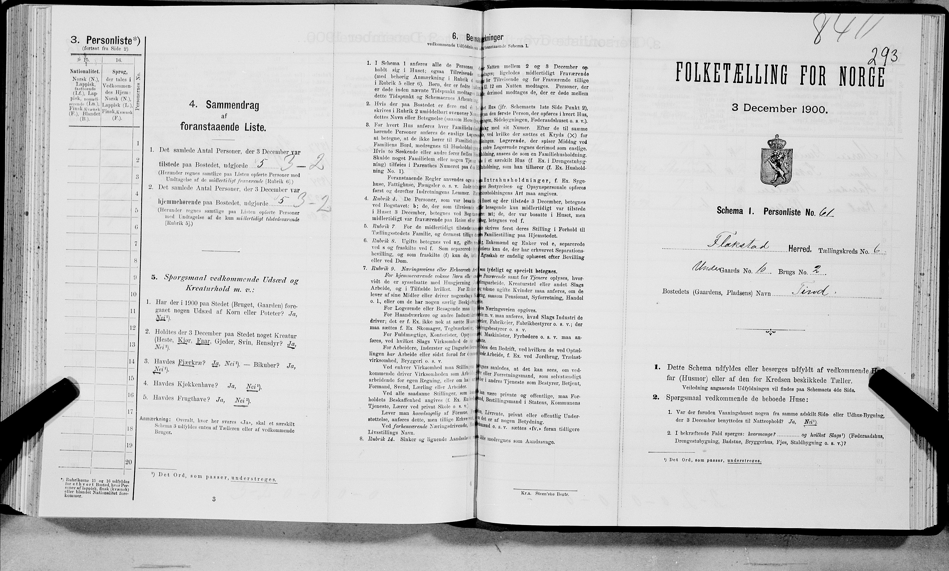 SAT, Folketelling 1900 for 1859 Flakstad herred, 1900, s. 783