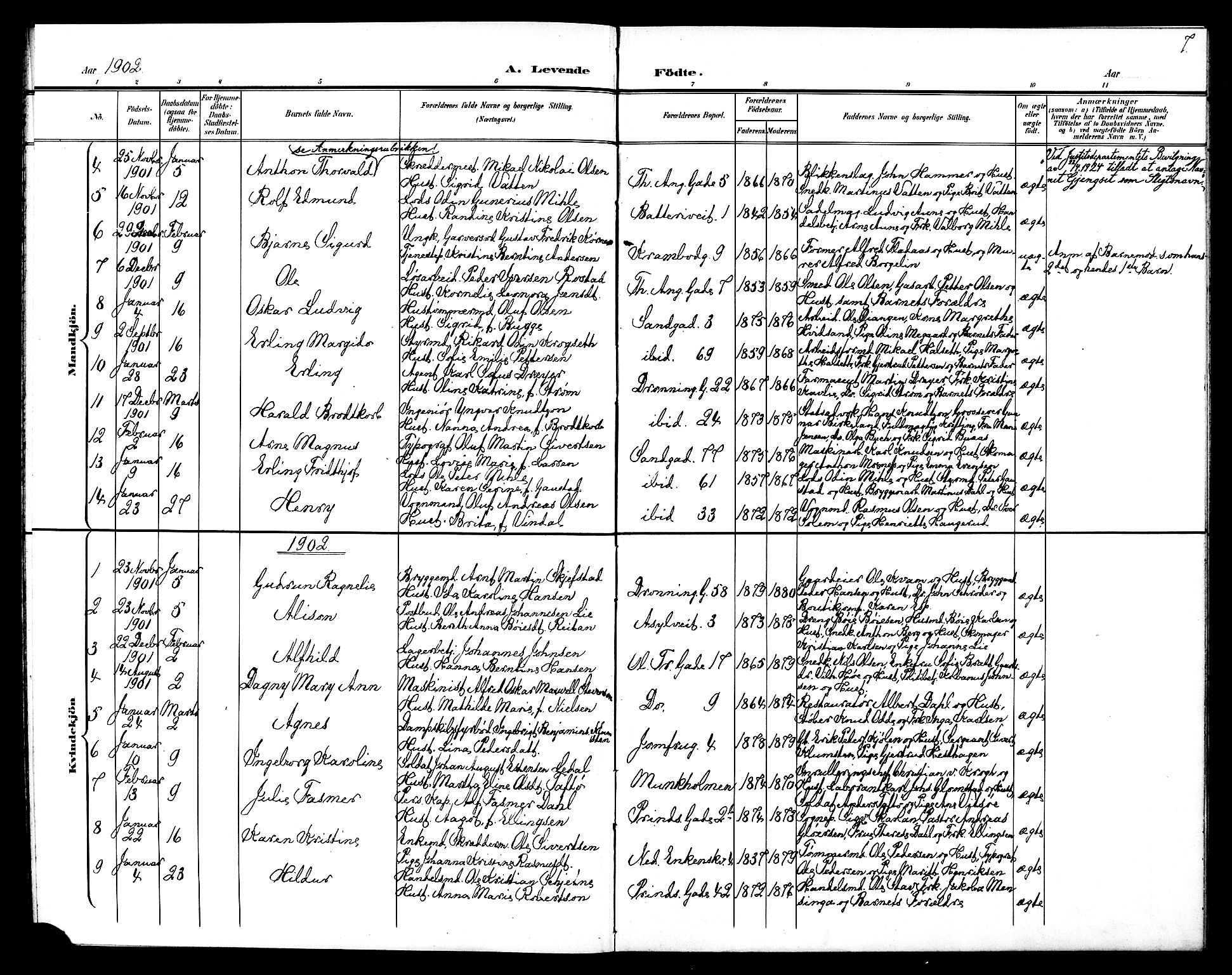 Ministerialprotokoller, klokkerbøker og fødselsregistre - Sør-Trøndelag, AV/SAT-A-1456/602/L0144: Klokkerbok nr. 602C12, 1897-1905, s. 7