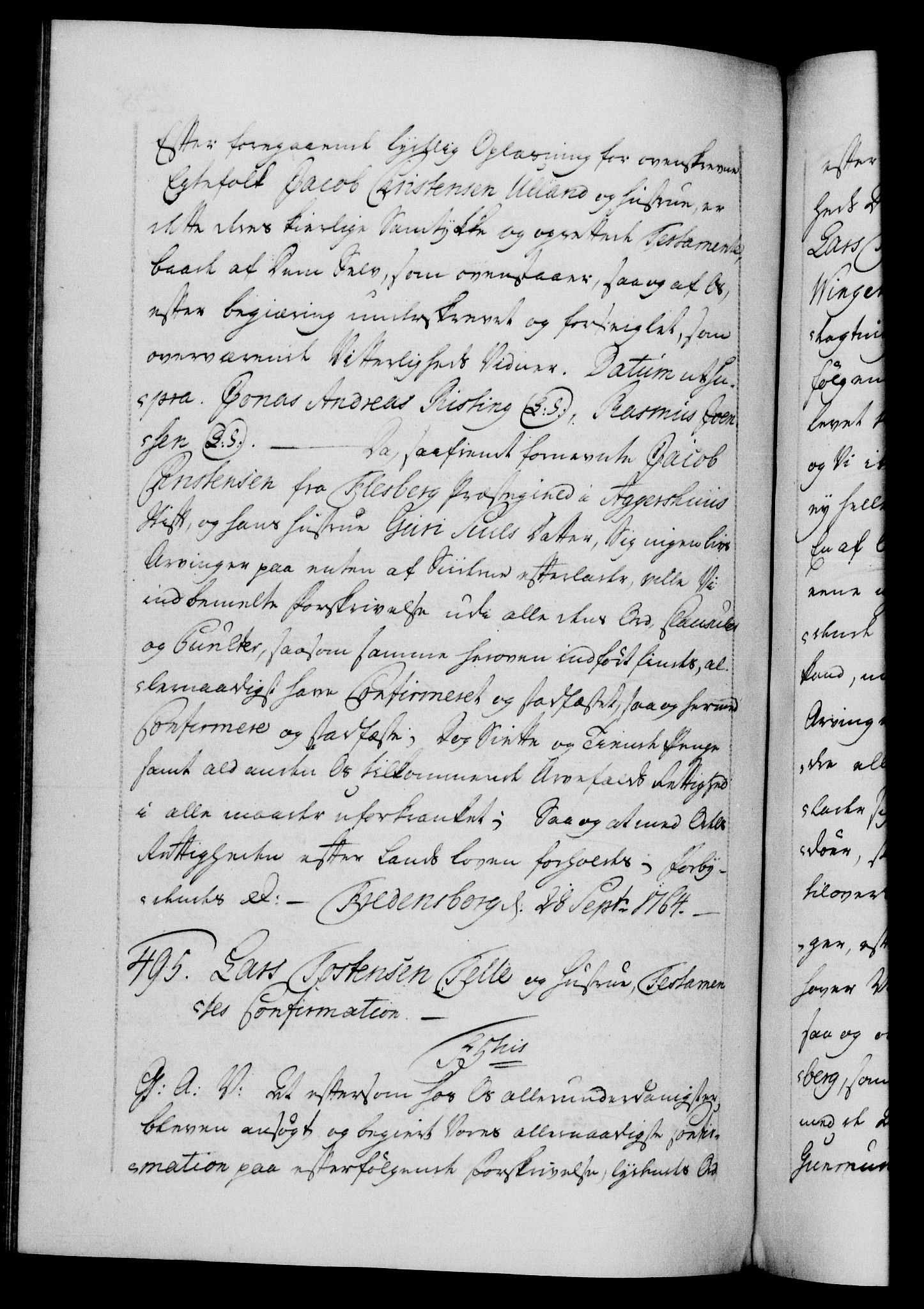 Danske Kanselli 1572-1799, RA/EA-3023/F/Fc/Fca/Fcaa/L0042: Norske registre, 1763-1766, s. 438b