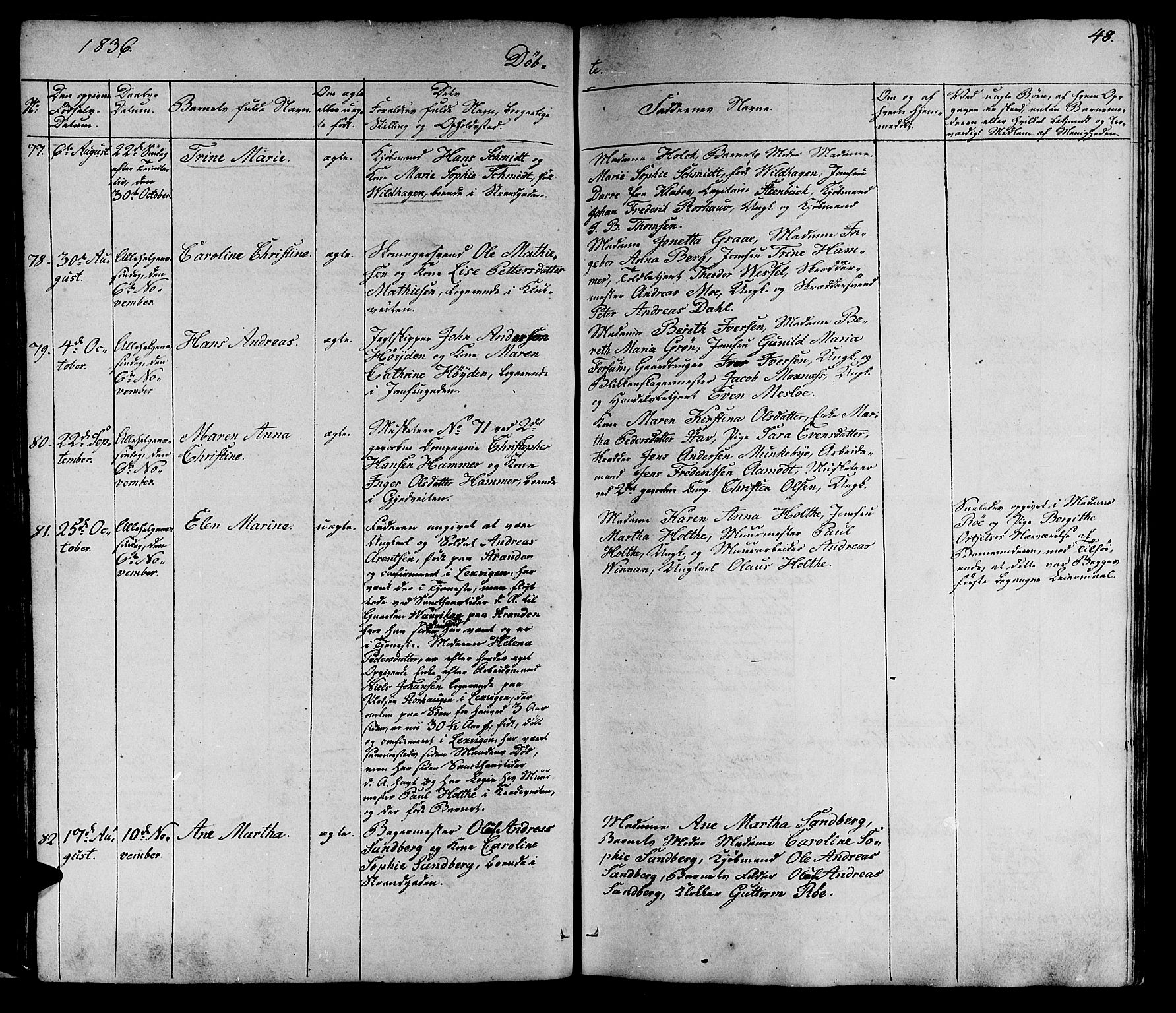 Ministerialprotokoller, klokkerbøker og fødselsregistre - Sør-Trøndelag, SAT/A-1456/602/L0136: Klokkerbok nr. 602C04, 1833-1845, s. 48