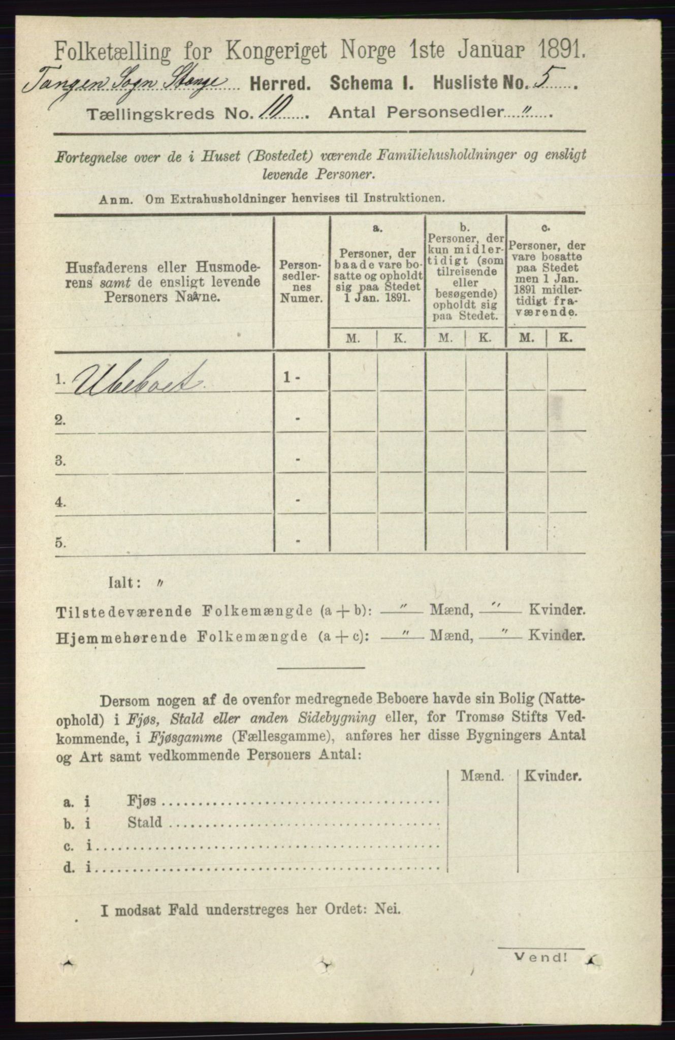 RA, Folketelling 1891 for 0417 Stange herred, 1891, s. 6688