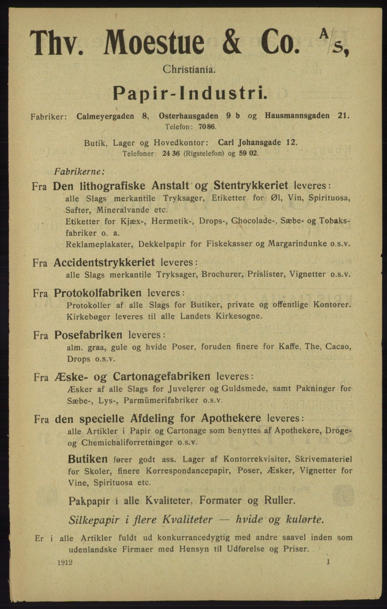 Kristiania/Oslo adressebok, PUBL/-, 1913, s. 5