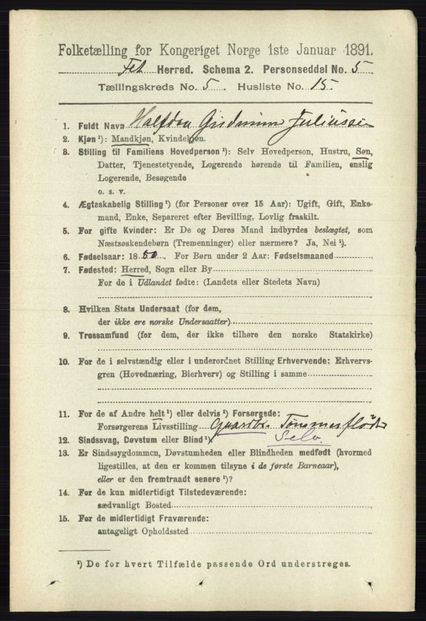 RA, Folketelling 1891 for 0227 Fet herred, 1891, s. 1670