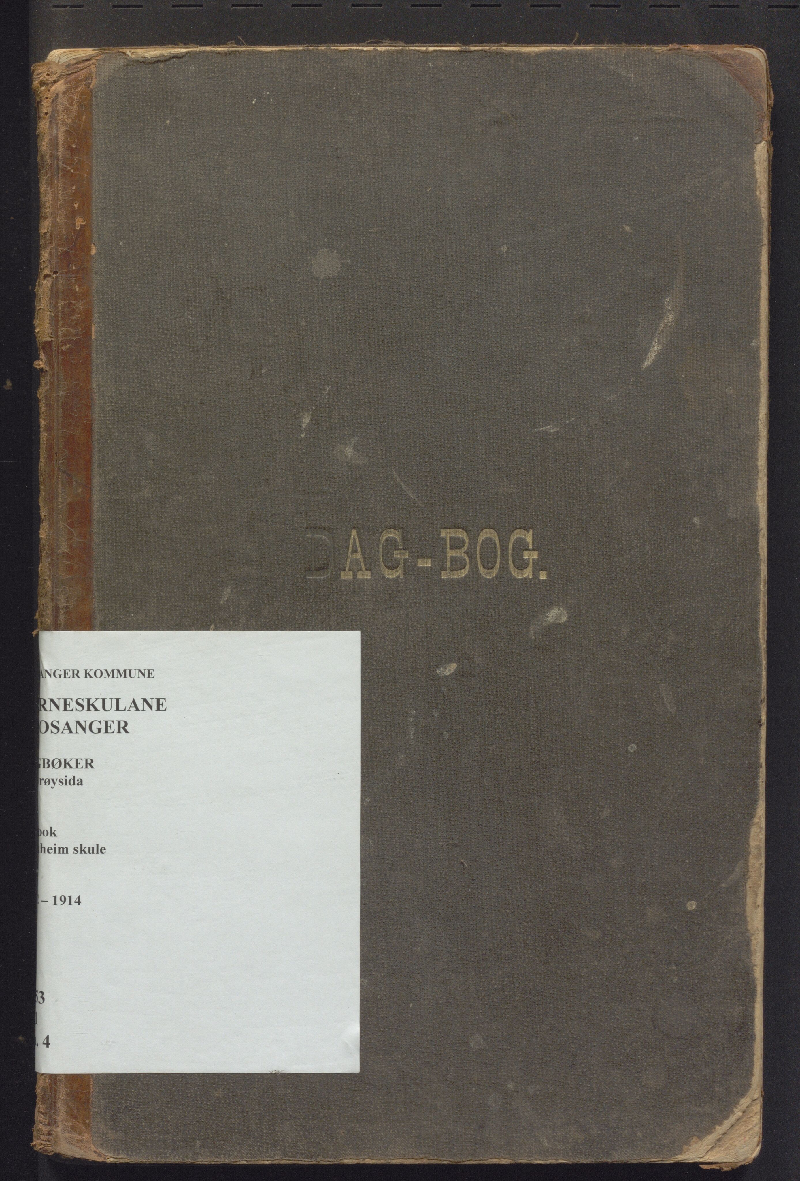 Hosanger kommune. Barneskulane, IKAH/1253a-231/G/Ga/L0004: Dagbok for Svenheim skule, 1892-1914