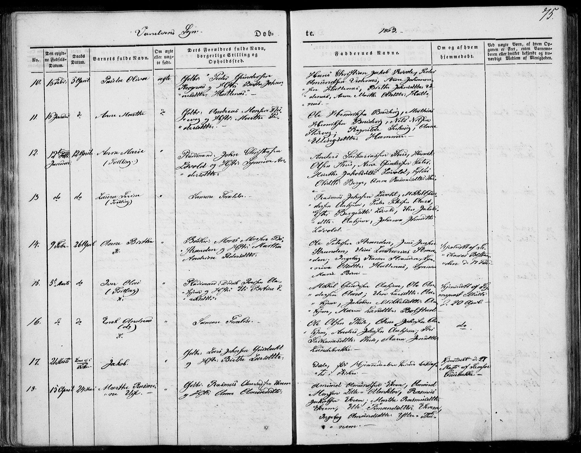 Ministerialprotokoller, klokkerbøker og fødselsregistre - Møre og Romsdal, SAT/A-1454/501/L0006: Ministerialbok nr. 501A06, 1844-1868, s. 75