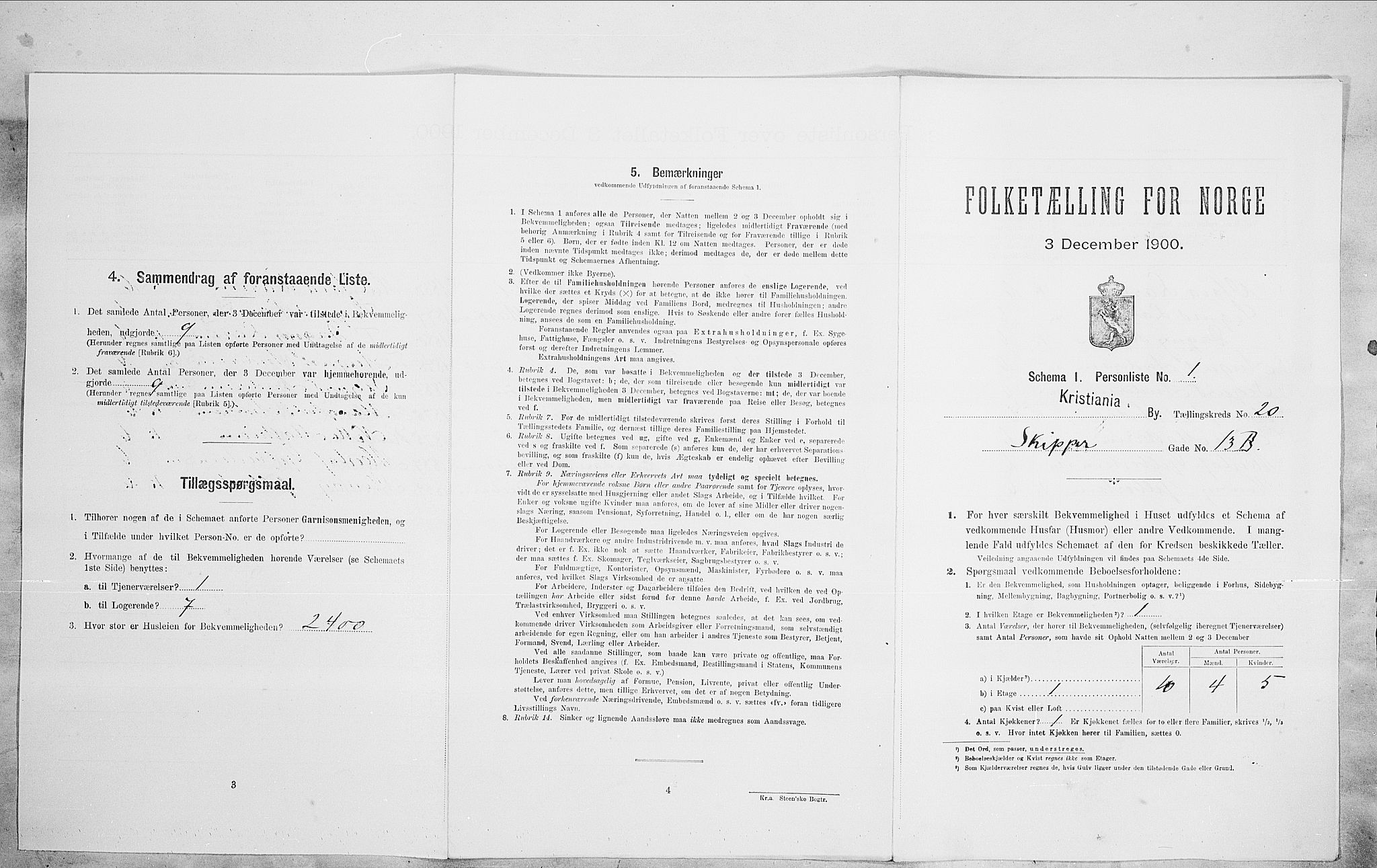 SAO, Folketelling 1900 for 0301 Kristiania kjøpstad, 1900, s. 84936