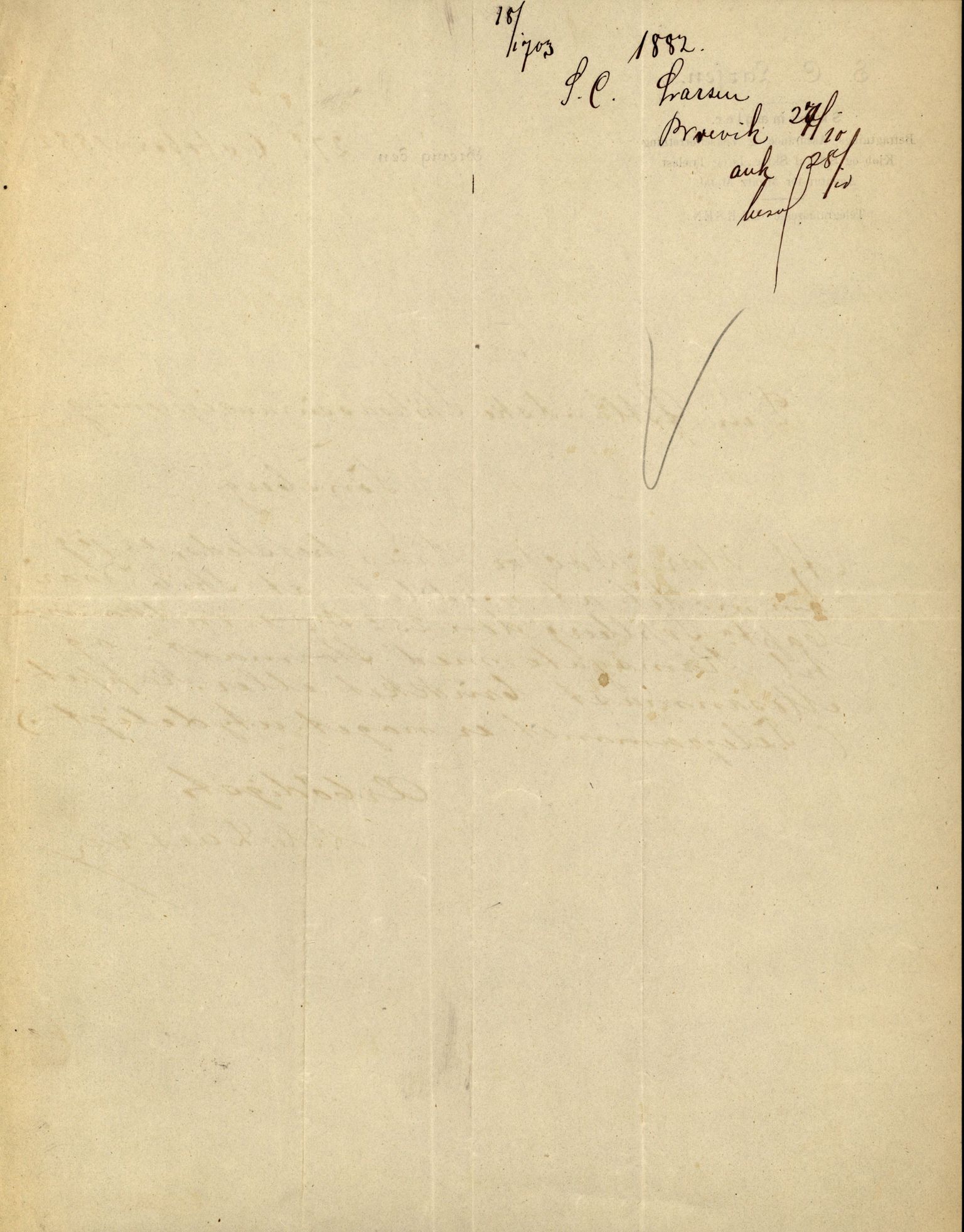 Pa 63 - Østlandske skibsassuranceforening, VEMU/A-1079/G/Ga/L0015/0012: Havaridokumenter / Vaar, Stapnæs, Tillid, Uller, Ternen, 1882, s. 22