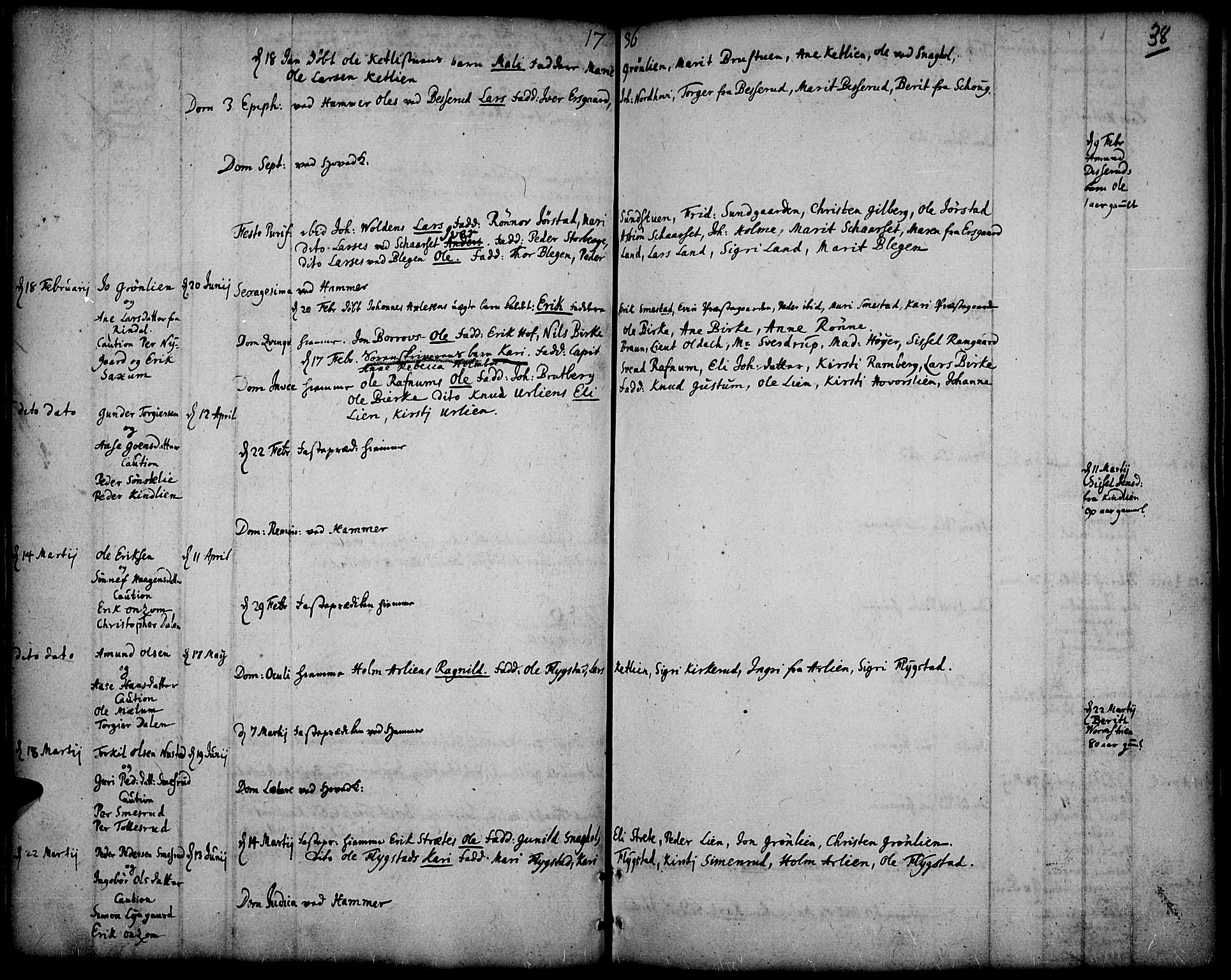Fåberg prestekontor, AV/SAH-PREST-086/H/Ha/Haa/L0001: Ministerialbok nr. 1, 1727-1775, s. 38