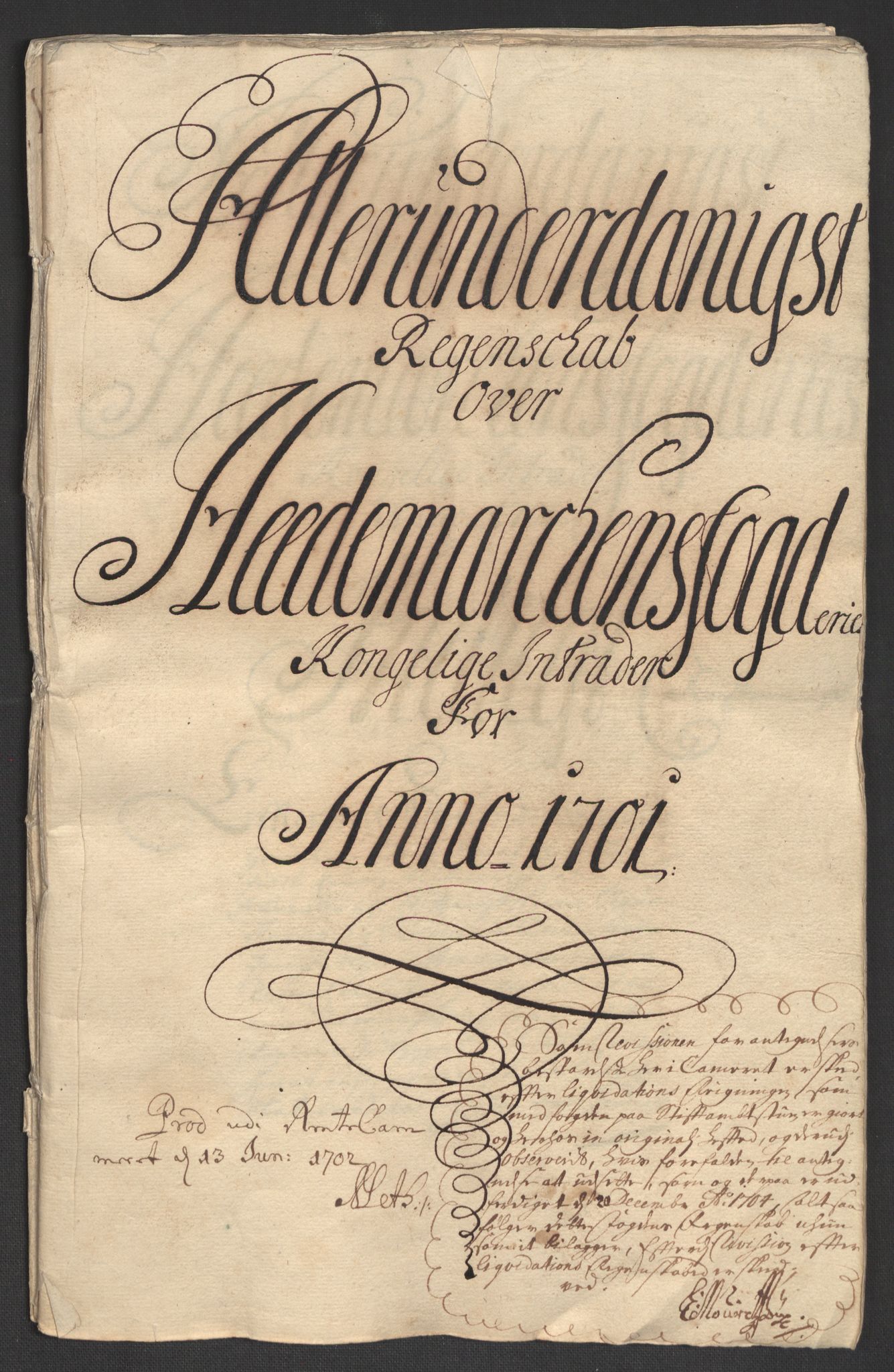 Rentekammeret inntil 1814, Reviderte regnskaper, Fogderegnskap, RA/EA-4092/R16/L1040: Fogderegnskap Hedmark, 1701-1702, s. 3