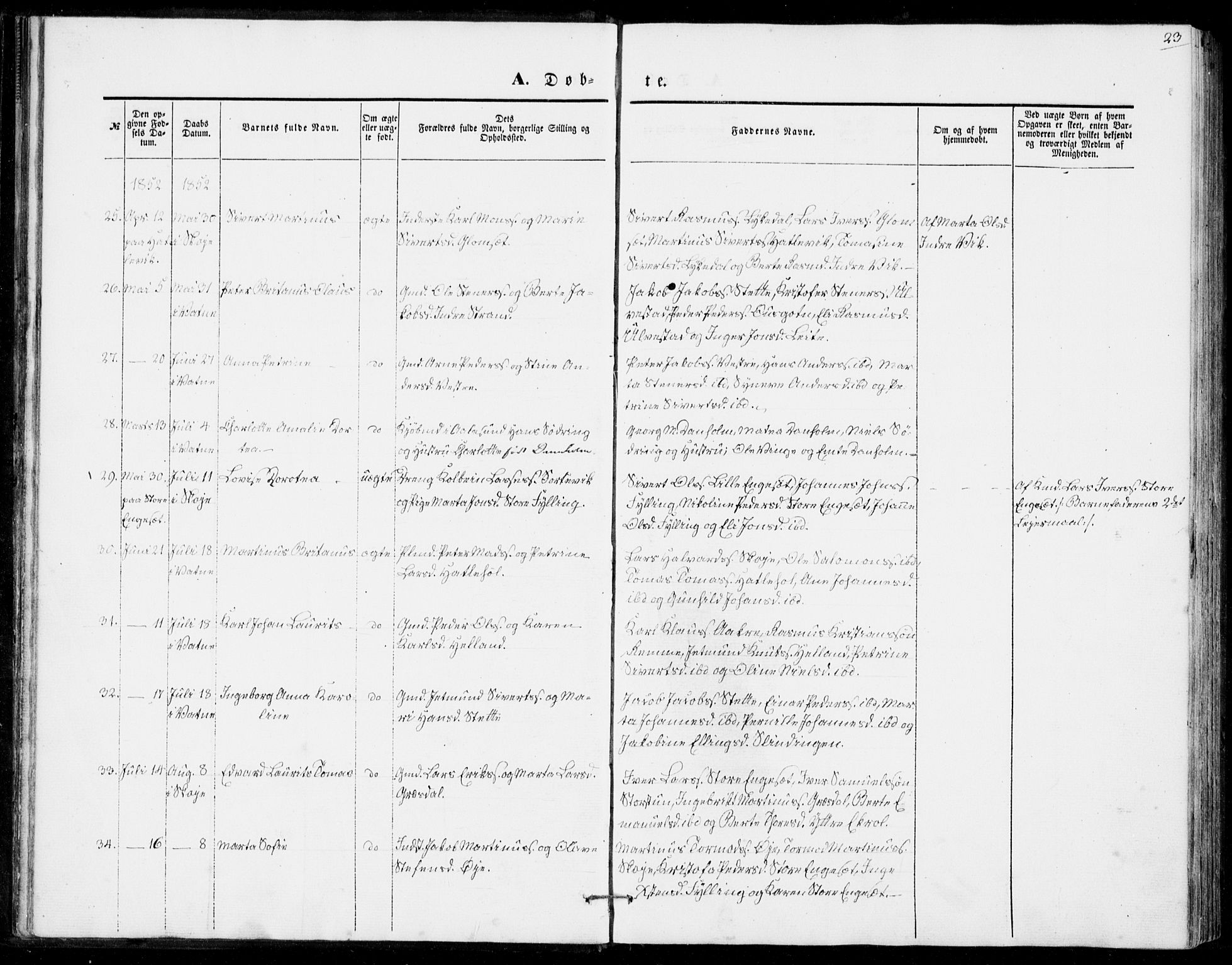 Ministerialprotokoller, klokkerbøker og fødselsregistre - Møre og Romsdal, AV/SAT-A-1454/524/L0353: Ministerialbok nr. 524A05, 1848-1856, s. 23