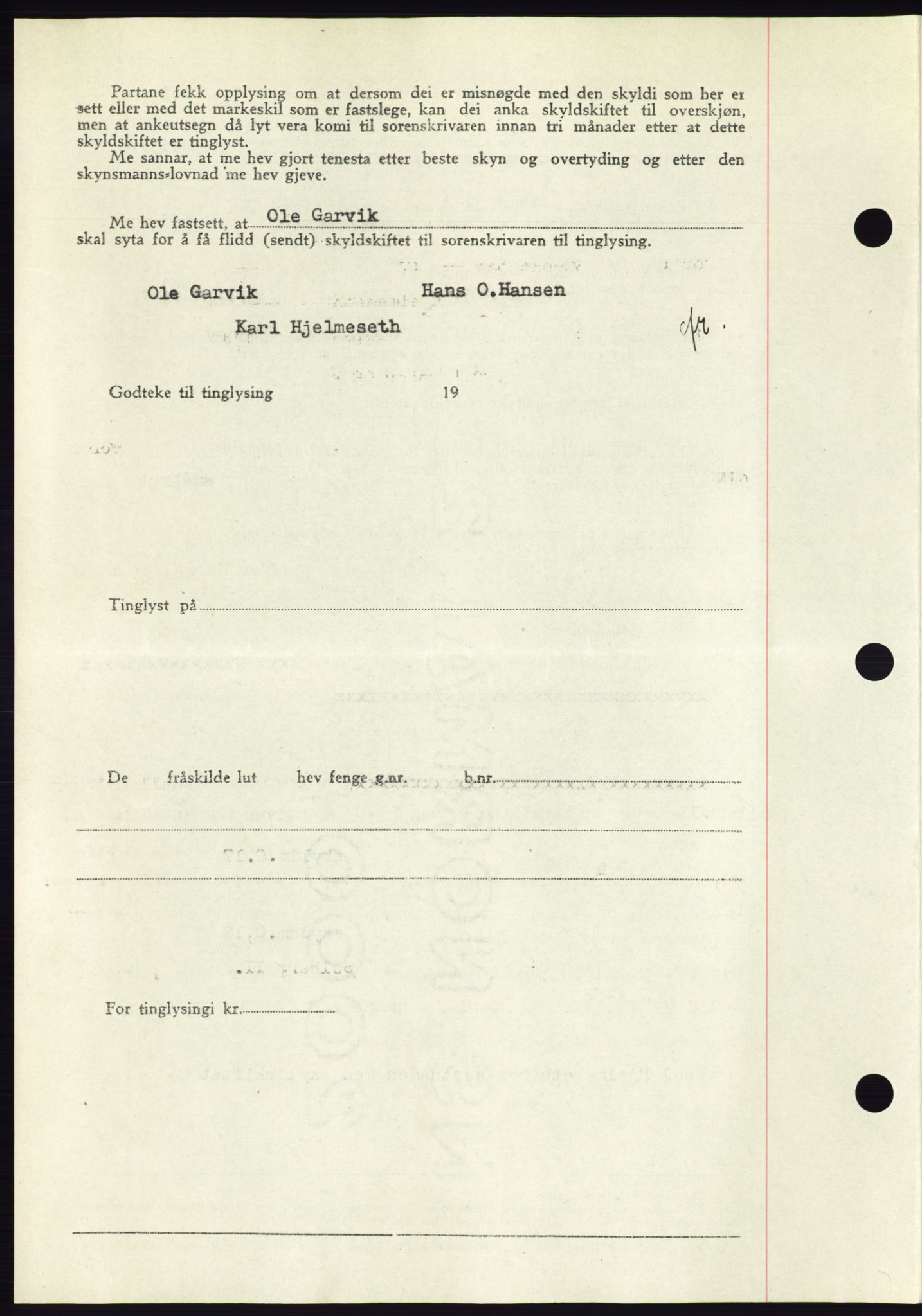 Søre Sunnmøre sorenskriveri, AV/SAT-A-4122/1/2/2C/L0081: Pantebok nr. 7A, 1947-1948, Dagboknr: 1842/1947