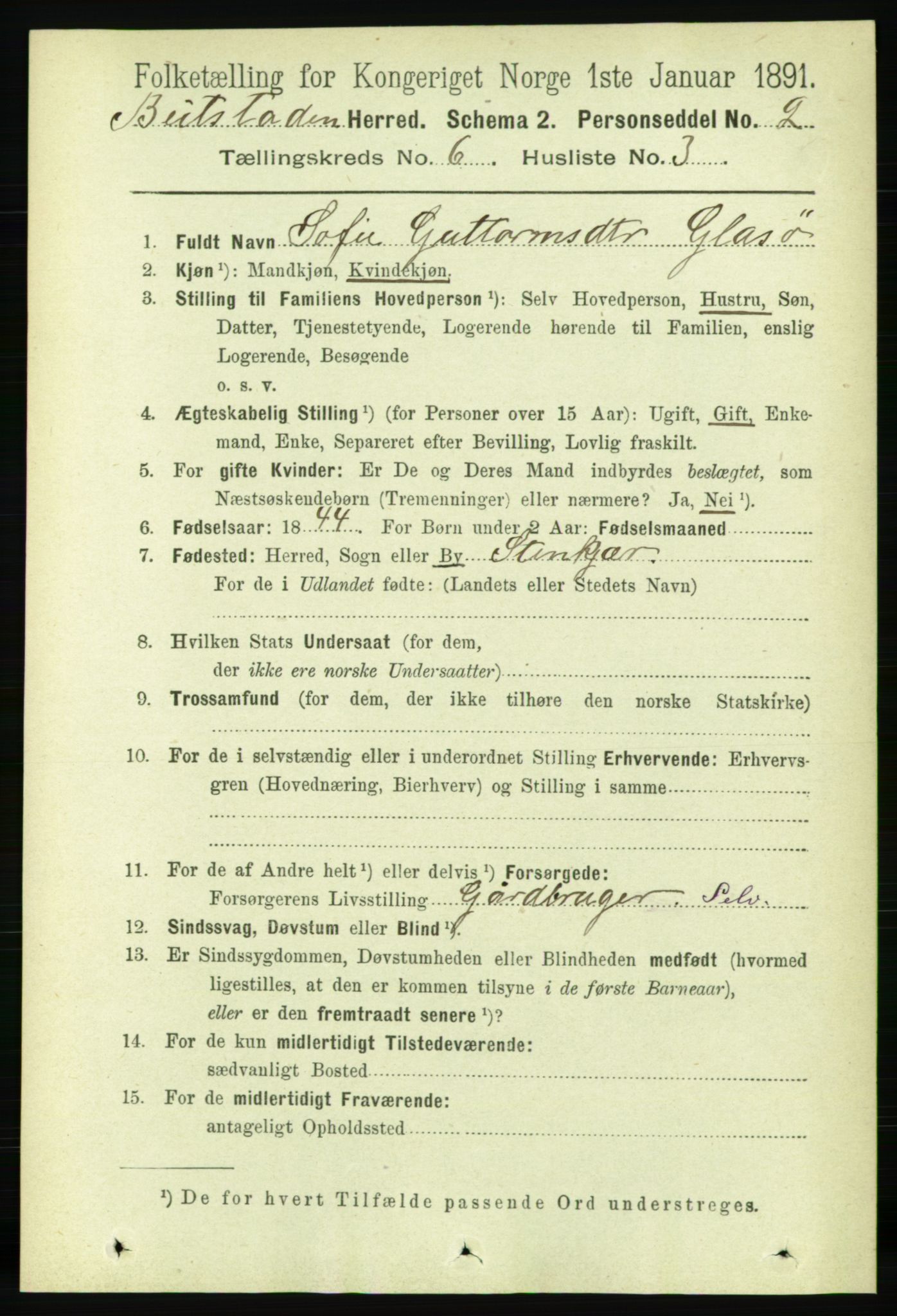 RA, Folketelling 1891 for 1727 Beitstad herred, 1891, s. 1548