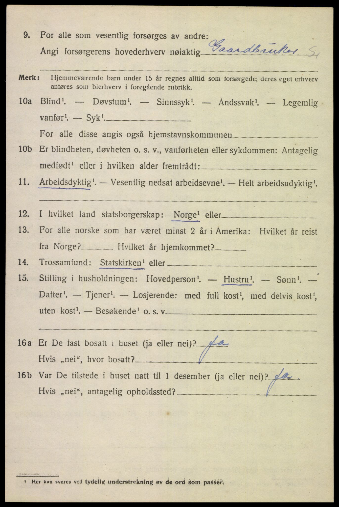 SAK, Folketelling 1920 for 1039 Herad herred, 1920, s. 1311