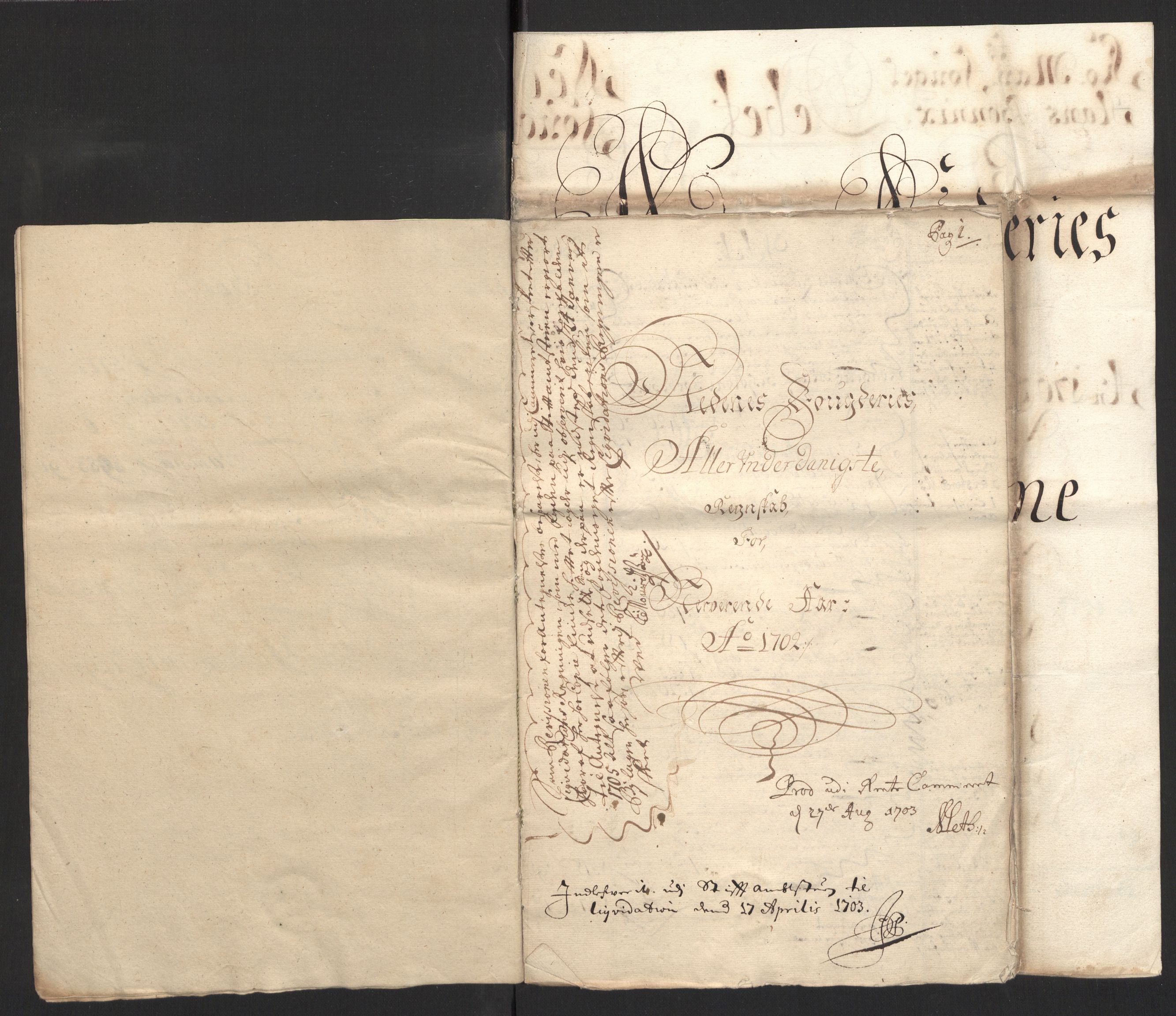 Rentekammeret inntil 1814, Reviderte regnskaper, Fogderegnskap, AV/RA-EA-4092/R39/L2316: Fogderegnskap Nedenes, 1702-1703, s. 10