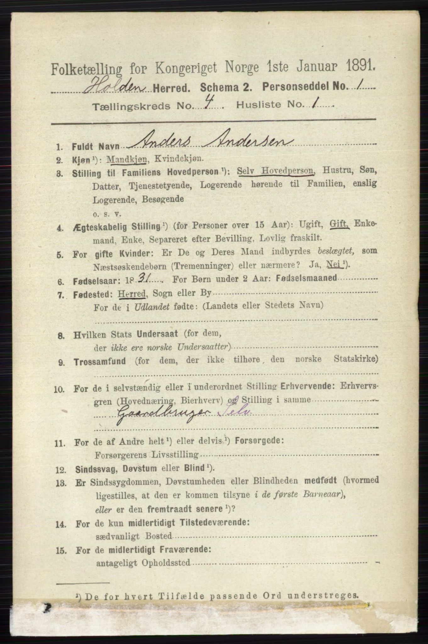 RA, Folketelling 1891 for 0819 Holla herred, 1891, s. 2259