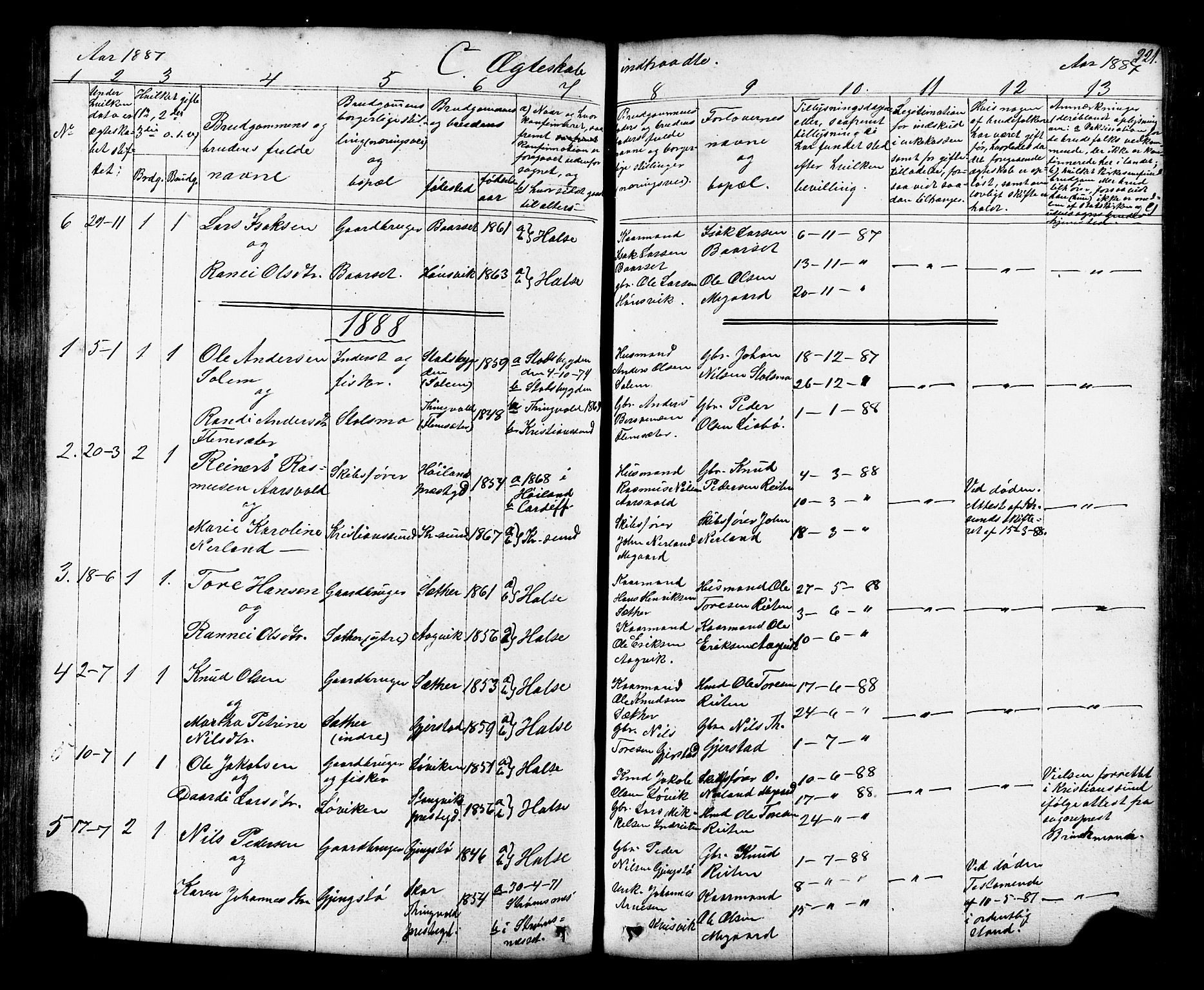 Ministerialprotokoller, klokkerbøker og fødselsregistre - Møre og Romsdal, AV/SAT-A-1454/576/L0890: Klokkerbok nr. 576C01, 1837-1908, s. 221