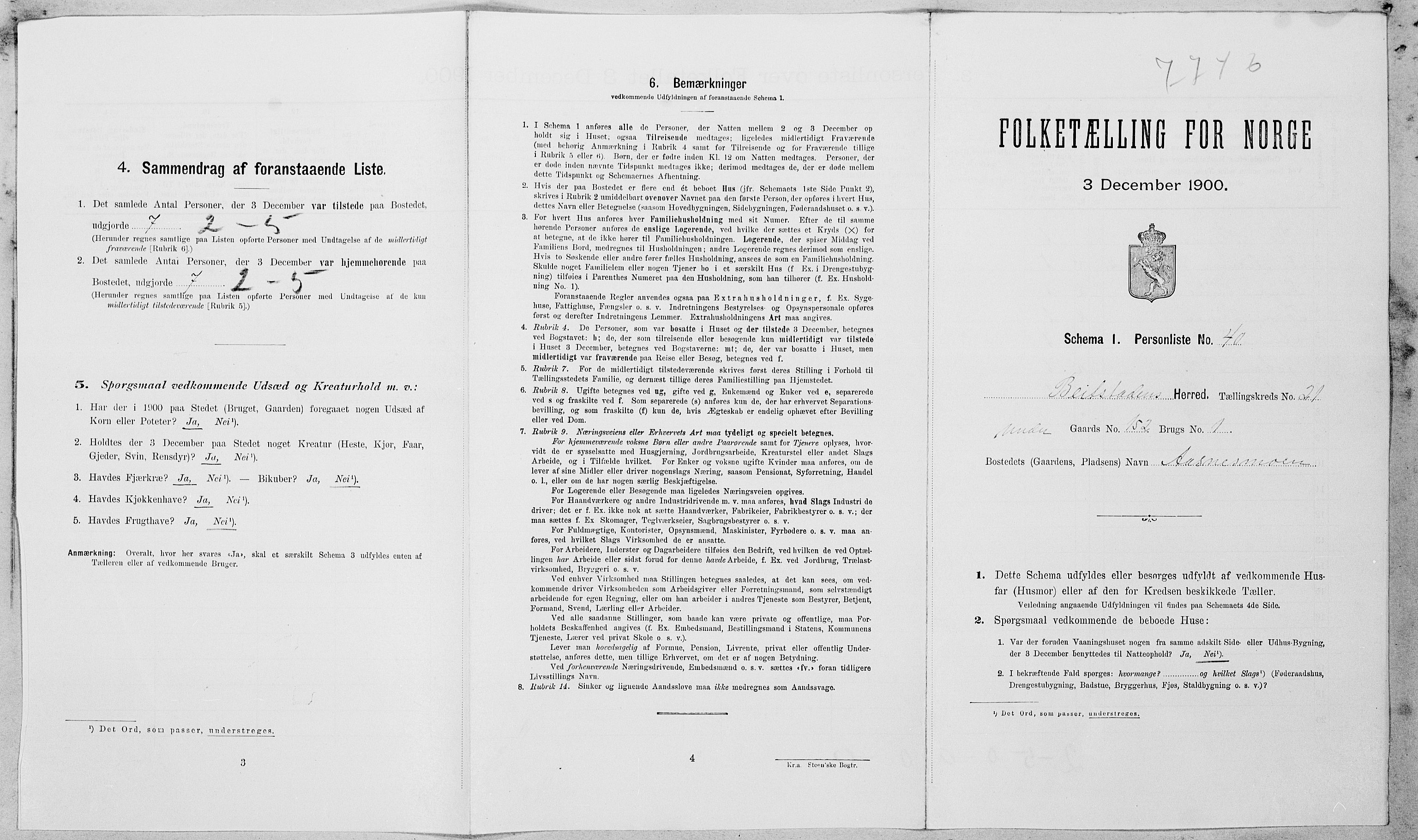 SAT, Folketelling 1900 for 1727 Beitstad herred, 1900, s. 1508