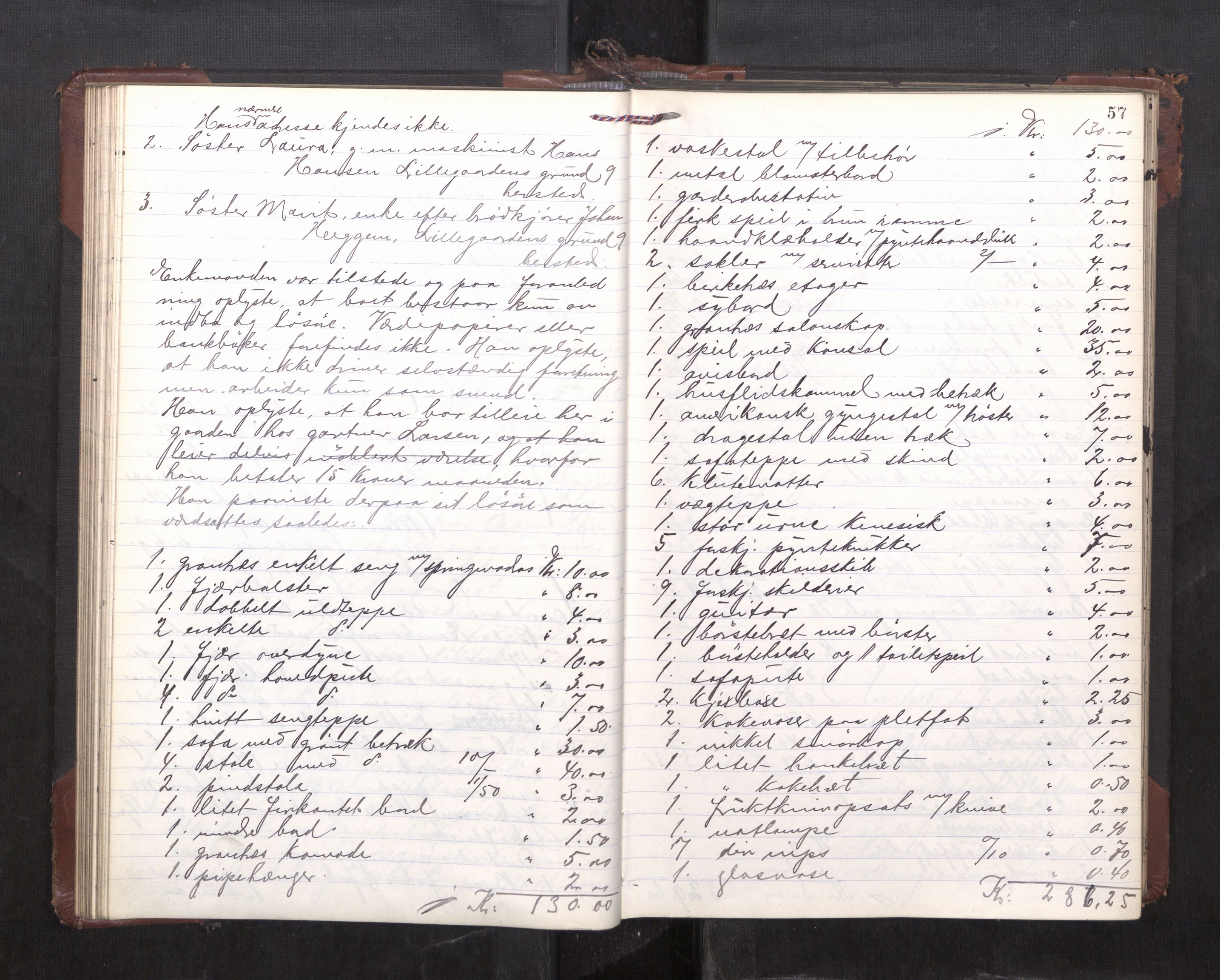 Trondheim byfogd, AV/SAT-A-0003/1/3/3C/L0036: Skifteregistreringsprotokoll - 14/4-24/9. (u/ register), 1915-1918, s. 57
