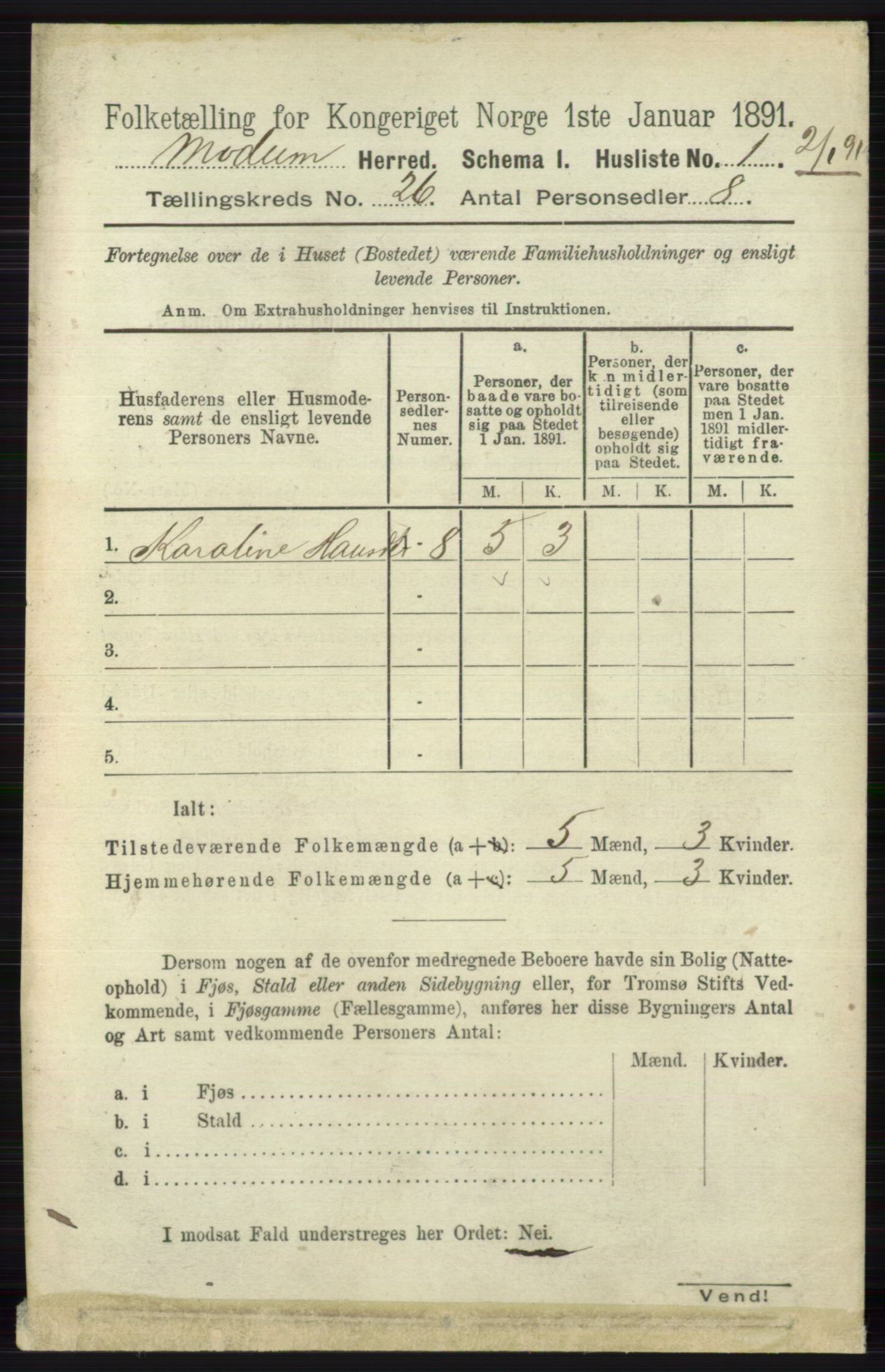 RA, Folketelling 1891 for 0623 Modum herred, 1891, s. 9316