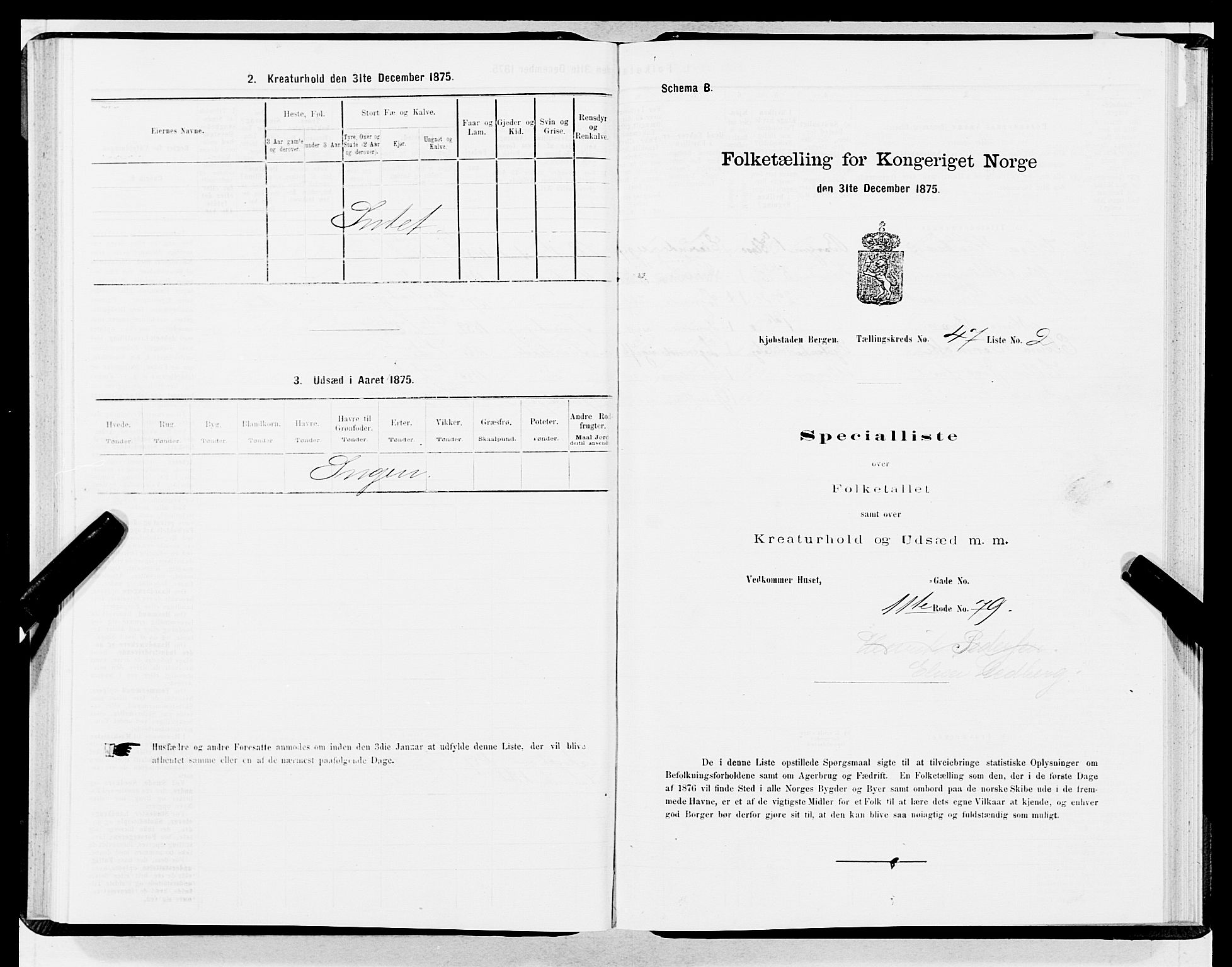 SAB, Folketelling 1875 for 1301 Bergen kjøpstad, 1875, s. 2439