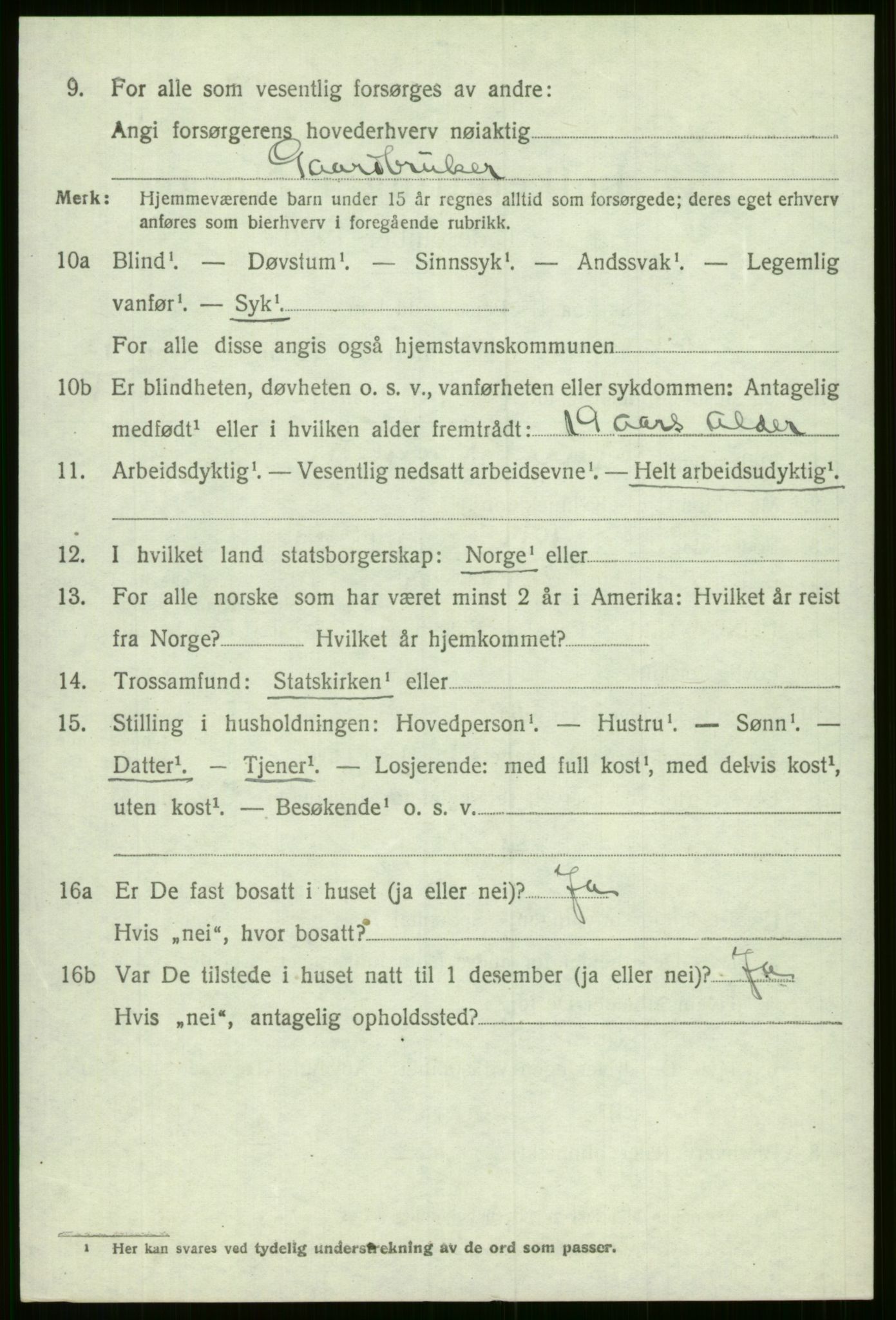SAB, Folketelling 1920 for 1237 Evanger herred, 1920, s. 4122