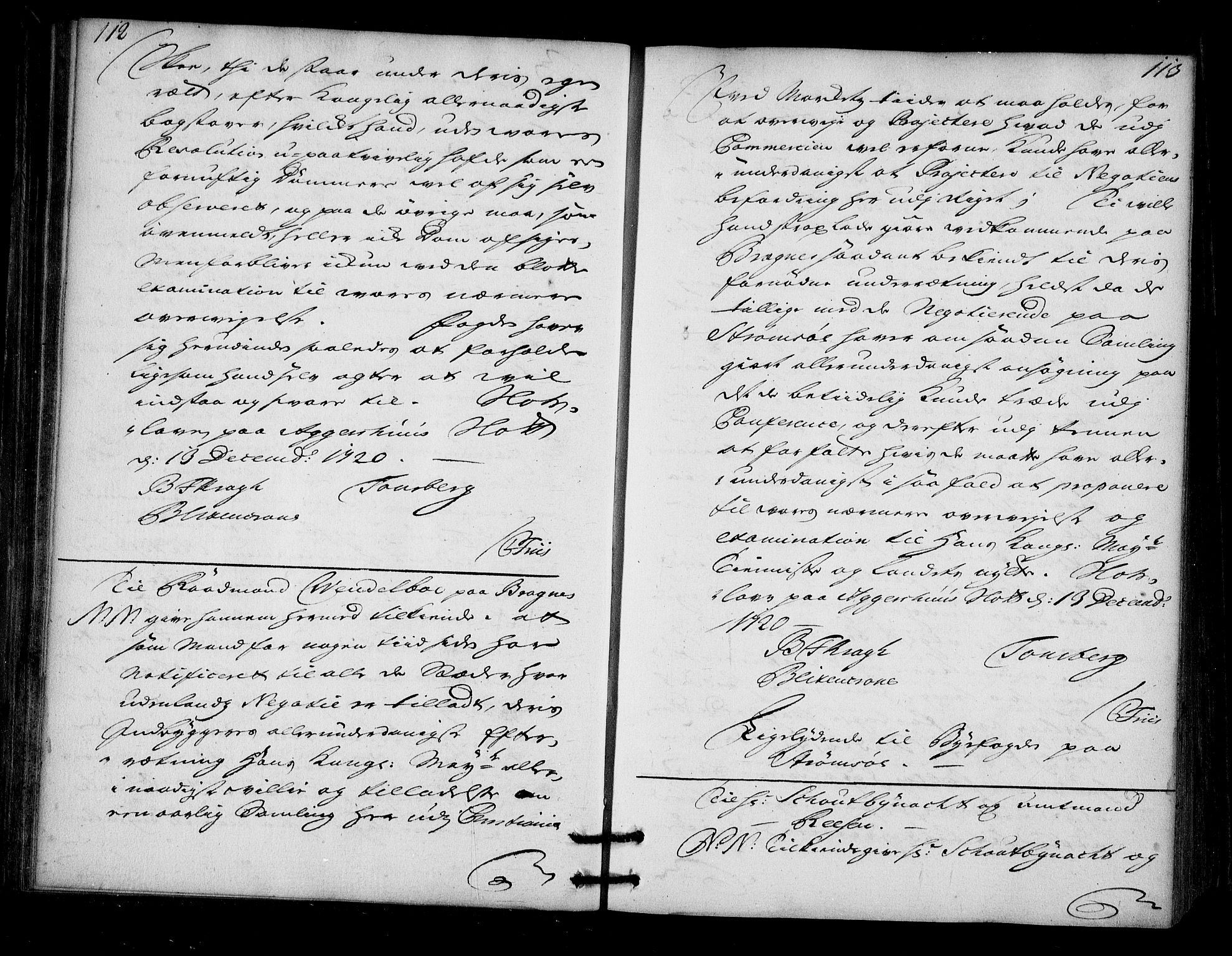 Stattholderembetet 1572-1771, AV/RA-EA-2870/Bd/L0013: Ordreprotokoll, 1720-1722, s. 112-113