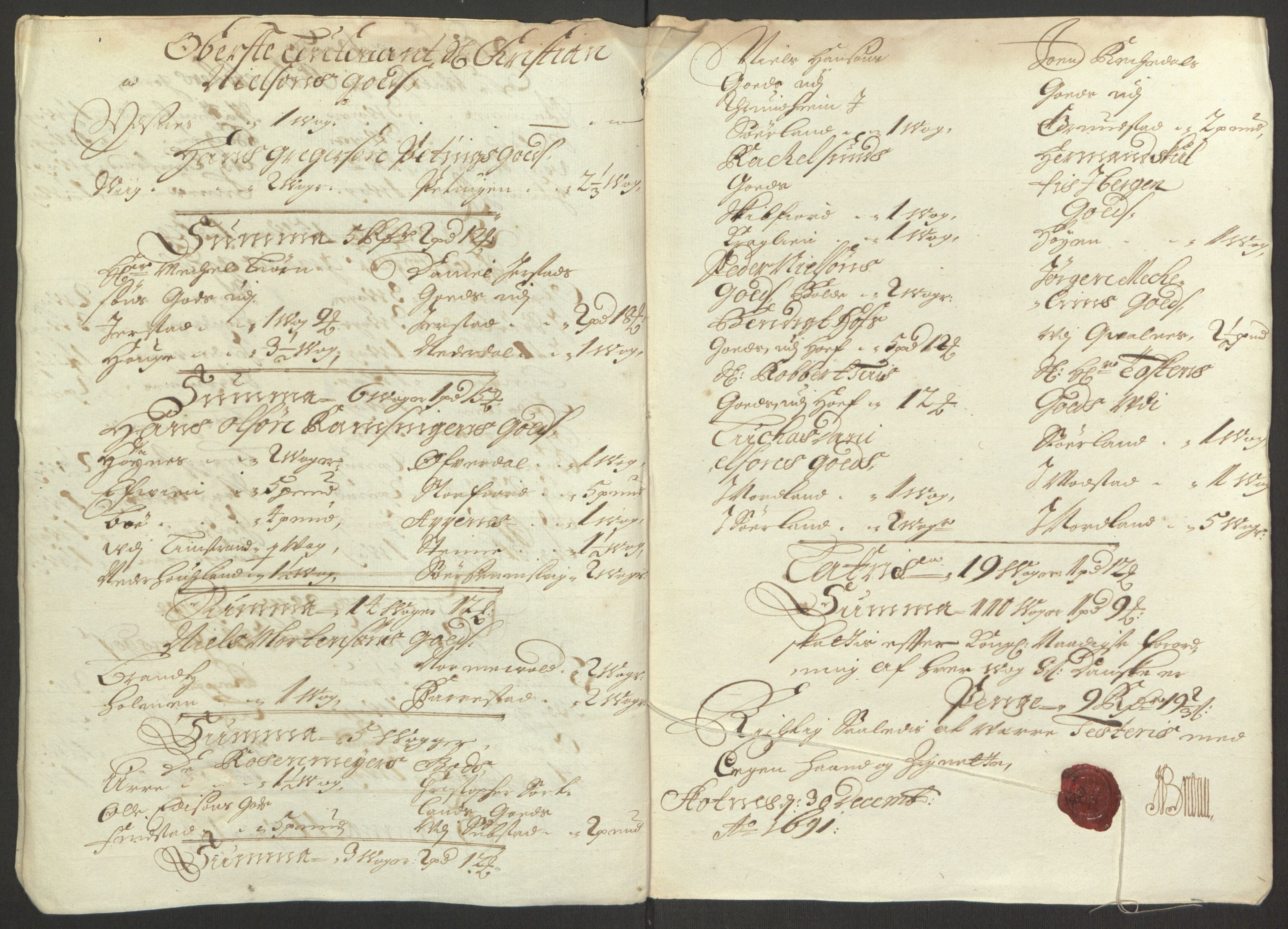 Rentekammeret inntil 1814, Reviderte regnskaper, Fogderegnskap, RA/EA-4092/R67/L4675: Fogderegnskap Vesterålen, Andenes og Lofoten, 1691-1693, s. 40