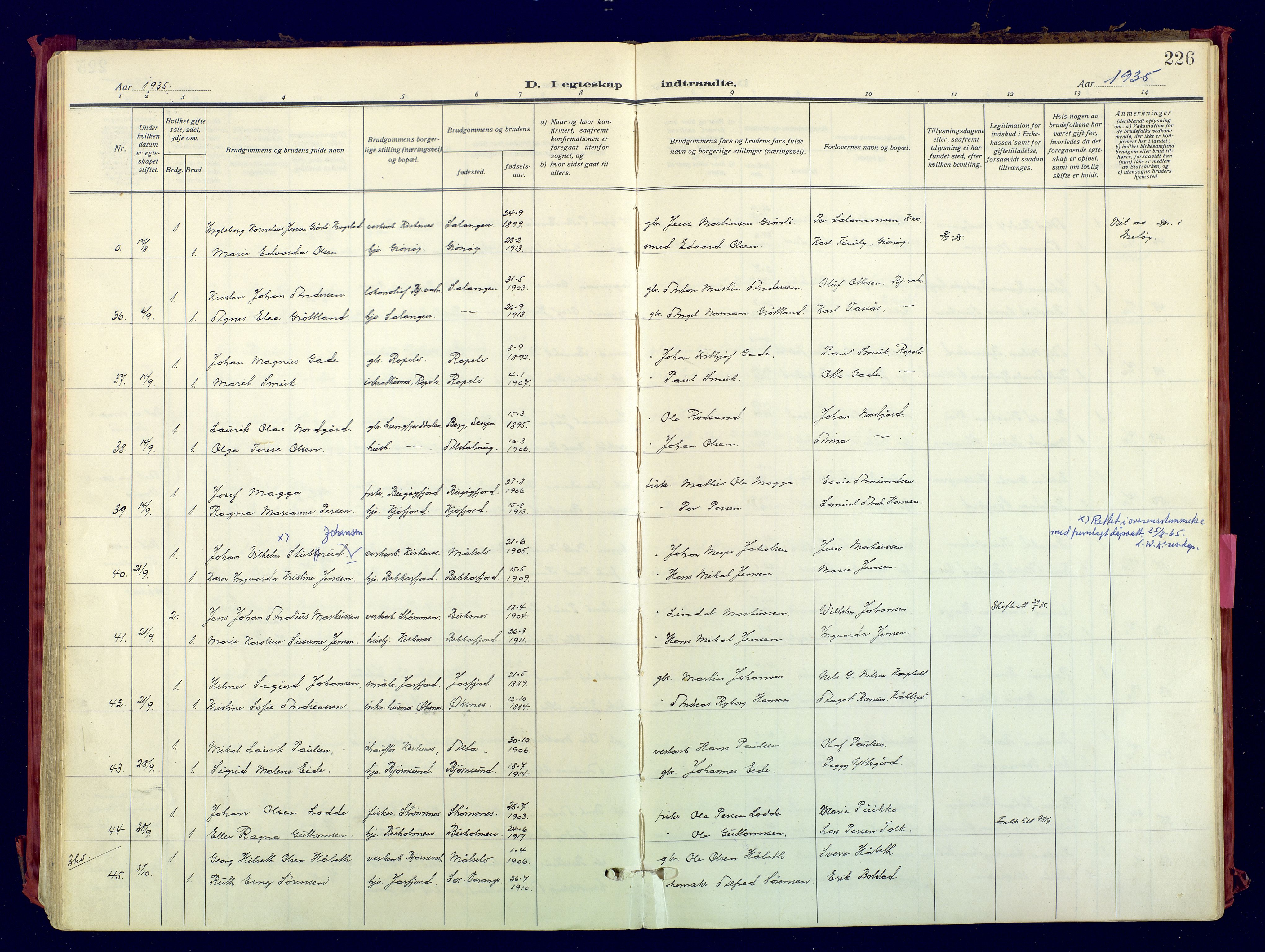 Sør-Varanger sokneprestkontor, AV/SATØ-S-1331/H/Ha/L0007kirke: Ministerialbok nr. 7, 1927-1937, s. 226