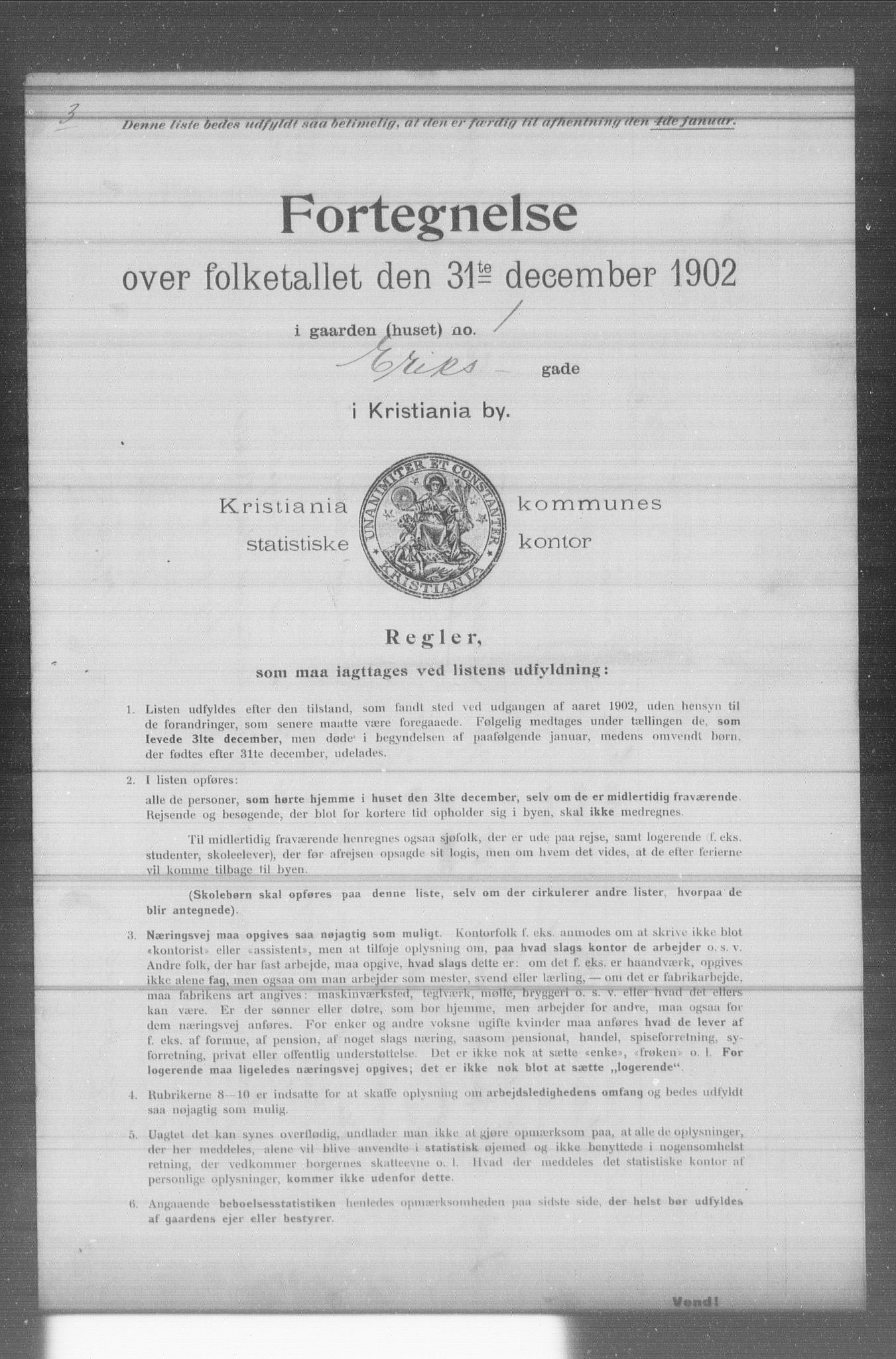 OBA, Kommunal folketelling 31.12.1902 for Kristiania kjøpstad, 1902, s. 4193