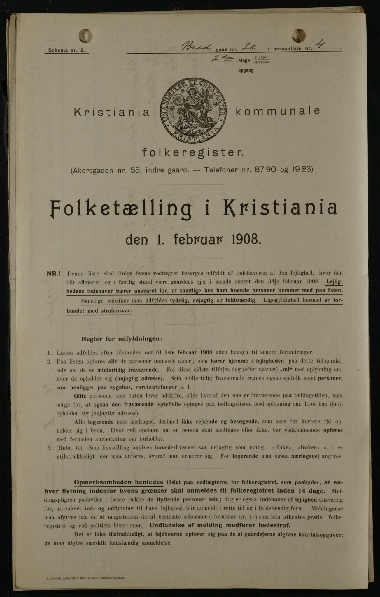 OBA, Kommunal folketelling 1.2.1908 for Kristiania kjøpstad, 1908, s. 8241