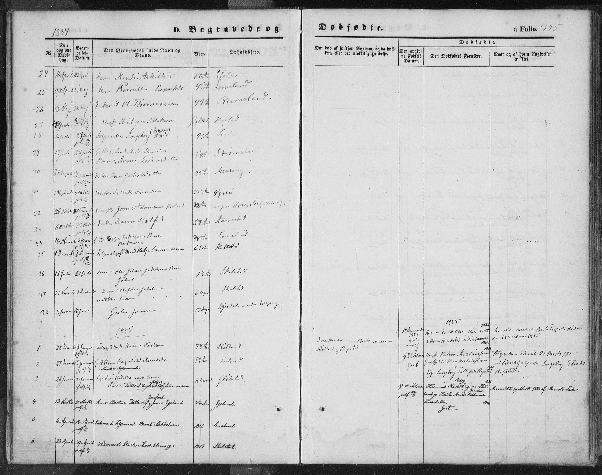 Helleland sokneprestkontor, SAST/A-101810: Ministerialbok nr. A 7.2, 1863-1886, s. 345