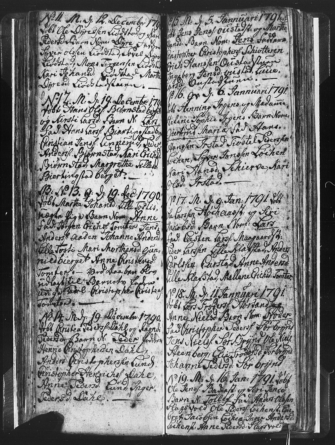 Romedal prestekontor, SAH/PREST-004/L/L0001: Klokkerbok nr. 1, 1785-1794, s. 47