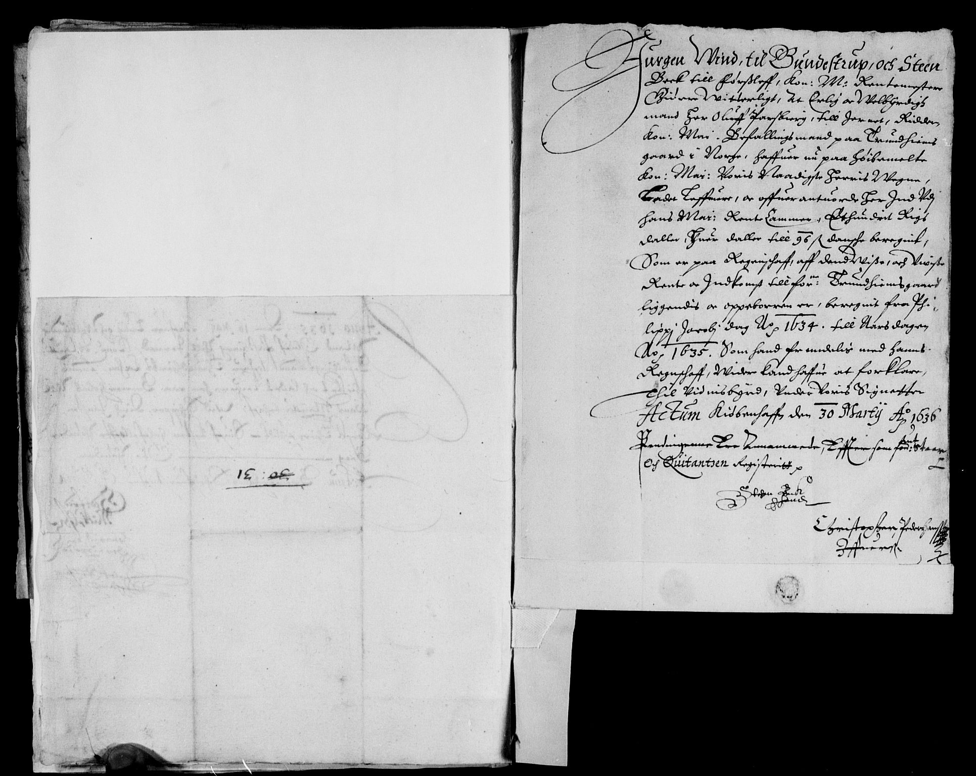 Rentekammeret inntil 1814, Reviderte regnskaper, Lensregnskaper, AV/RA-EA-5023/R/Rb/Rbw/L0054: Trondheim len, 1634-1635